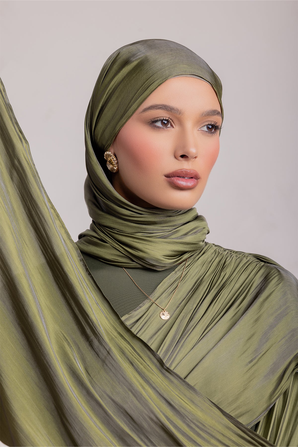 Leana Matching Hijab - Forest Muse