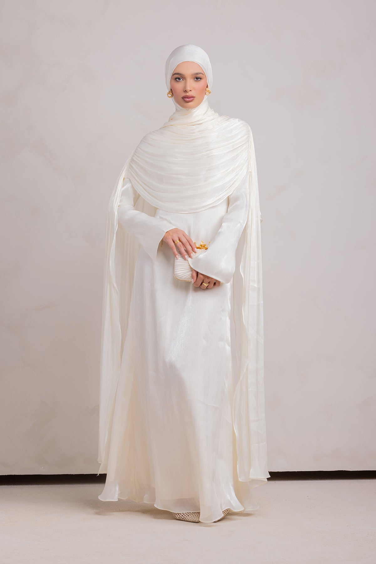 Muna Cape Gown - Ivory