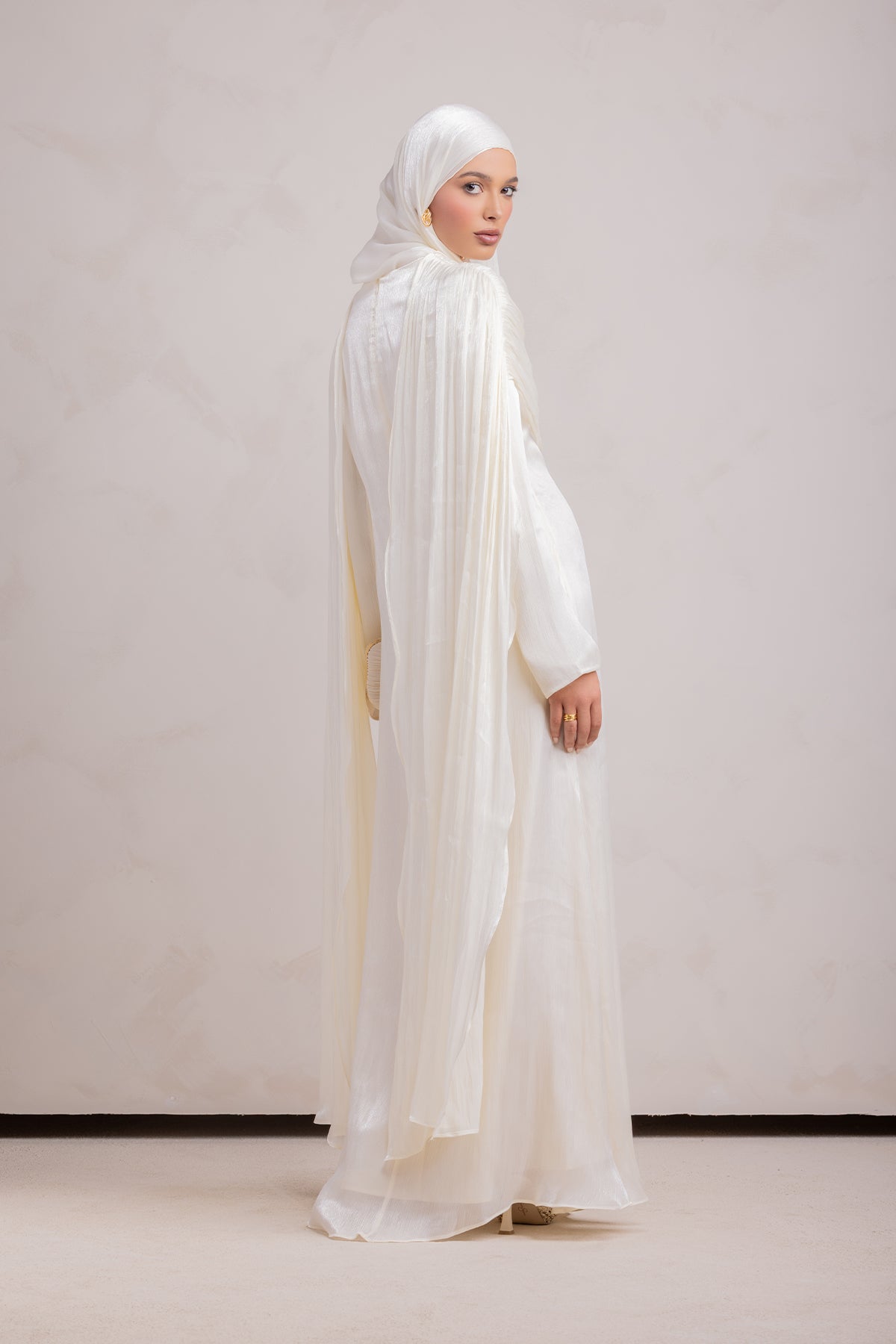 Muna Cape Gown - Ivory