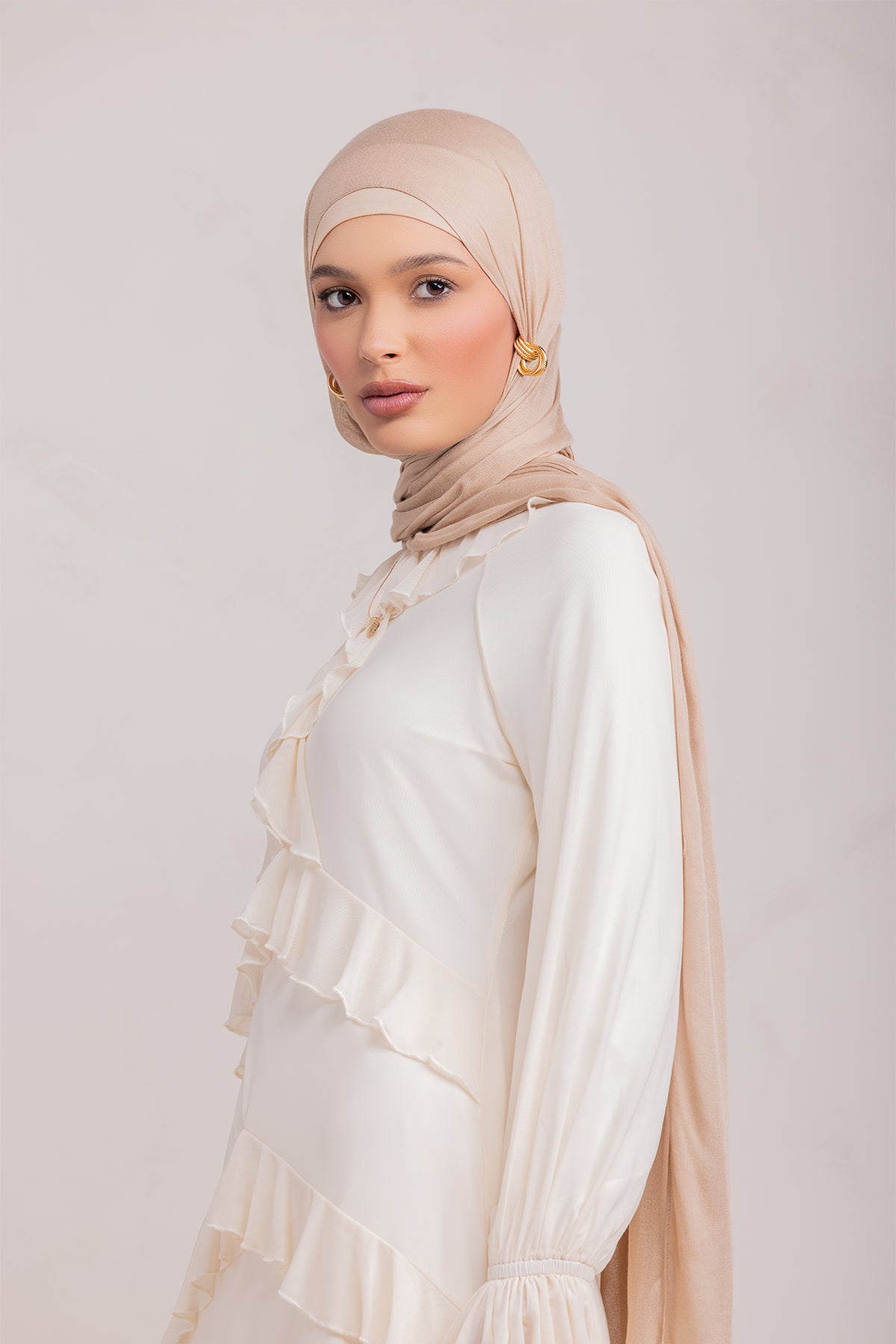 Layali Mesh Top & Pant Set- Off White