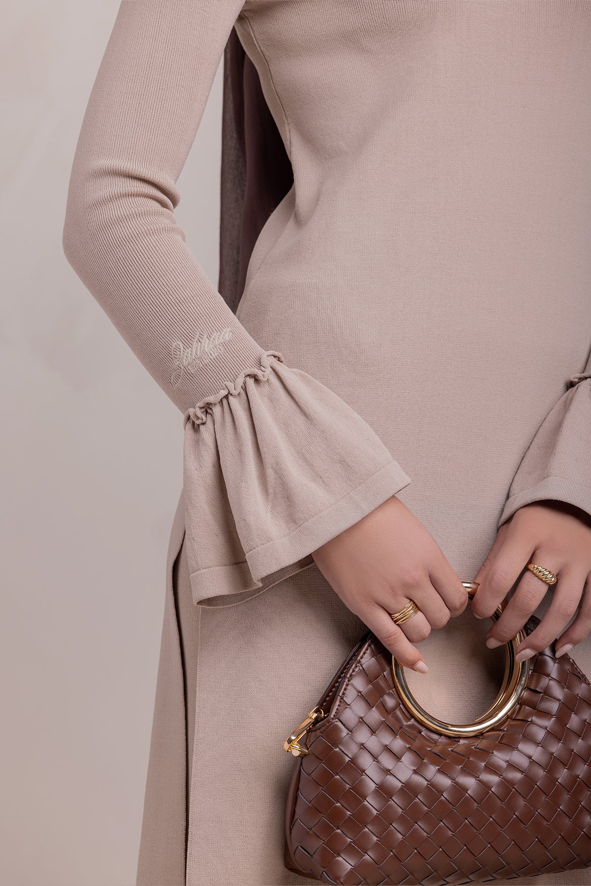 Yusra Knit Pant- Taupe