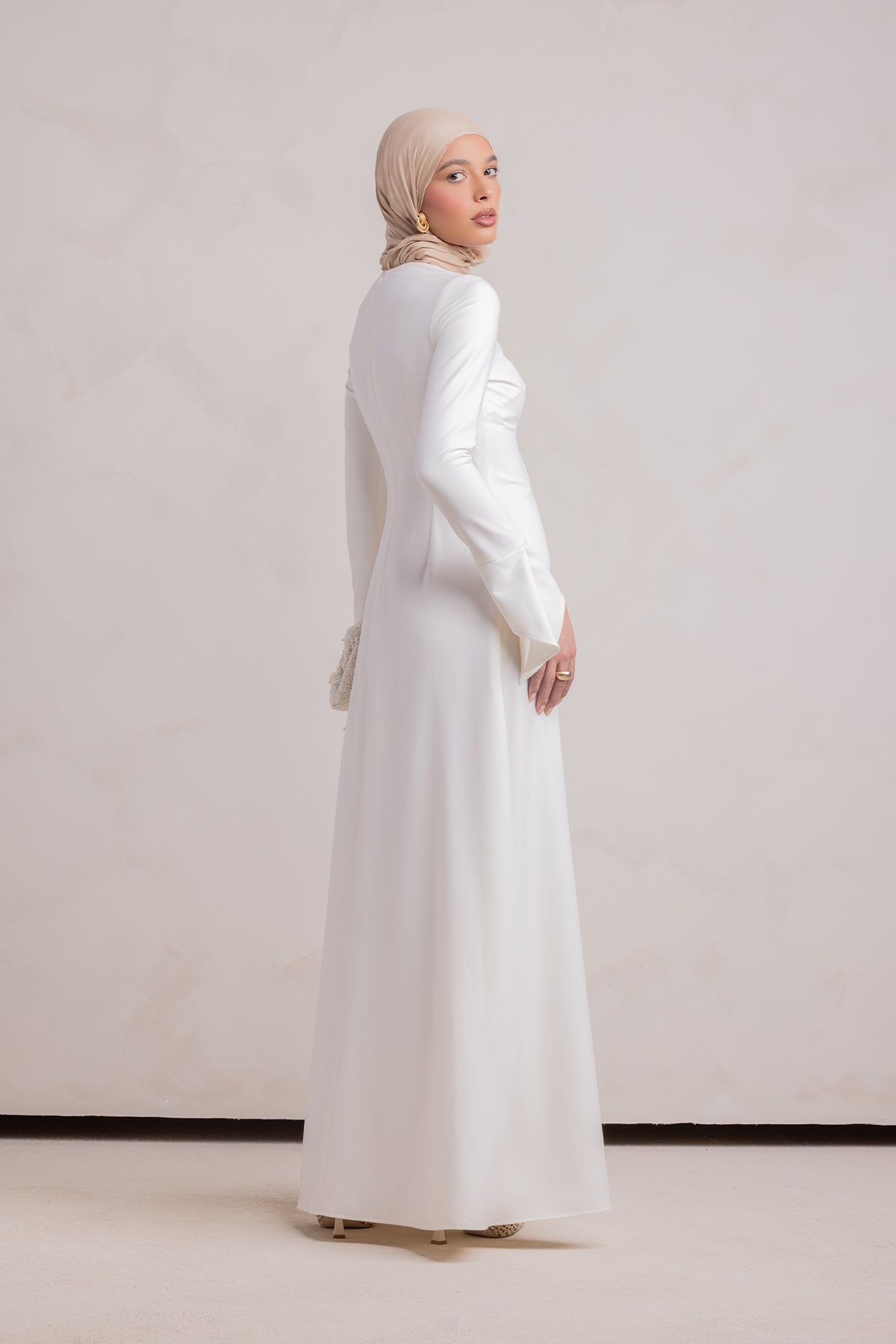 Ari Cape Maxi Gown - Off White