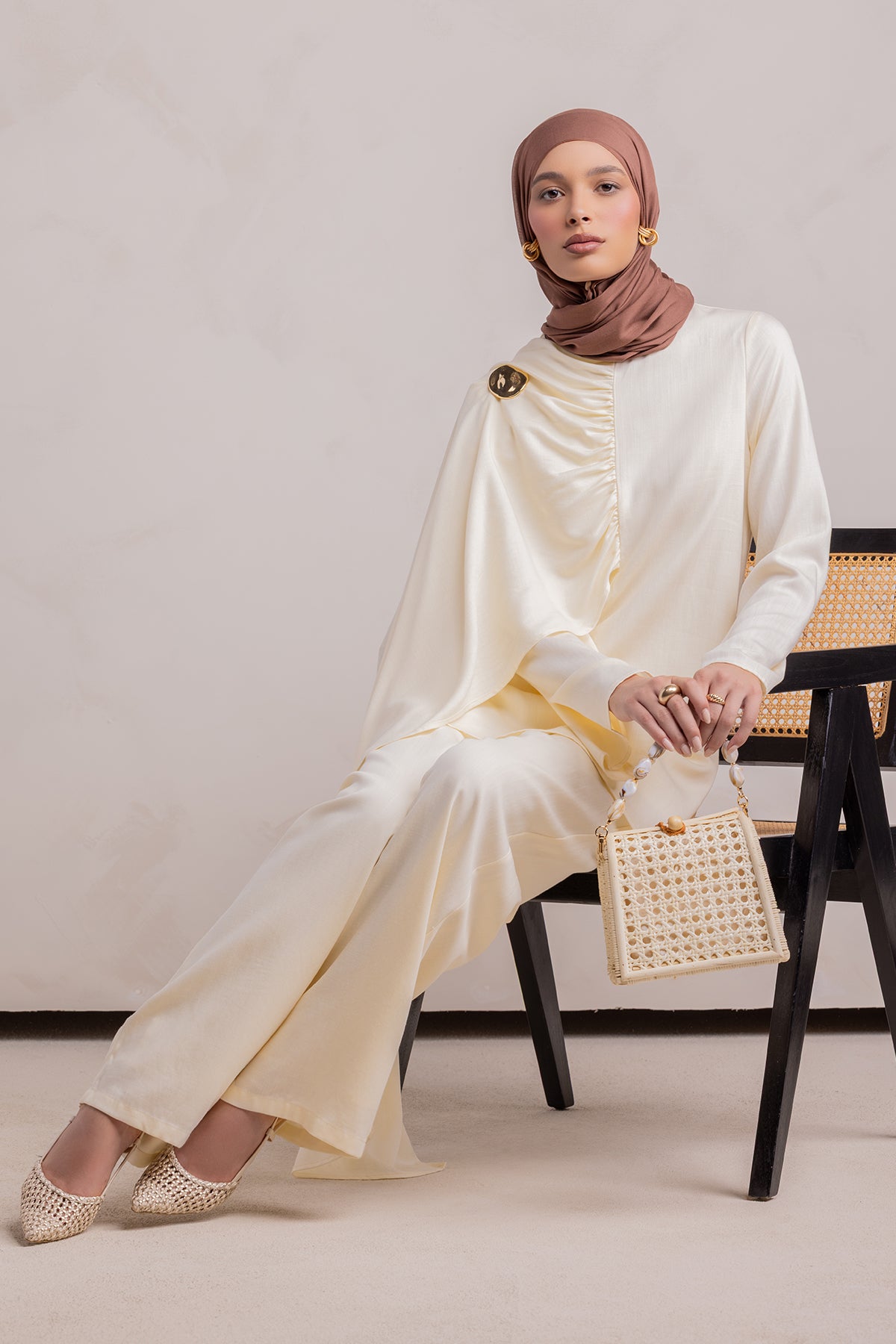 Lauren Cape Tunic - Cream