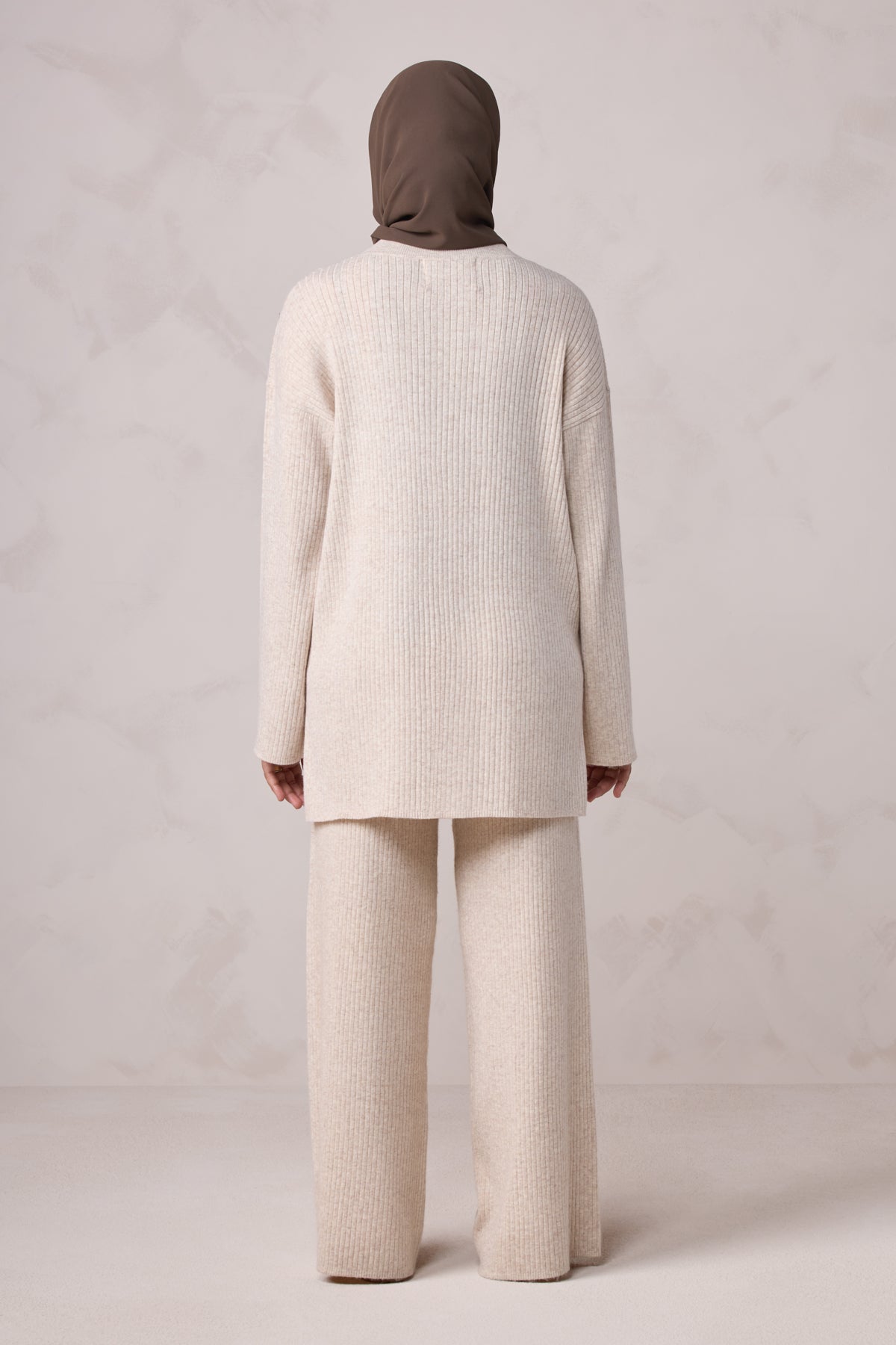 Deniz Knit Matching Set - Almond