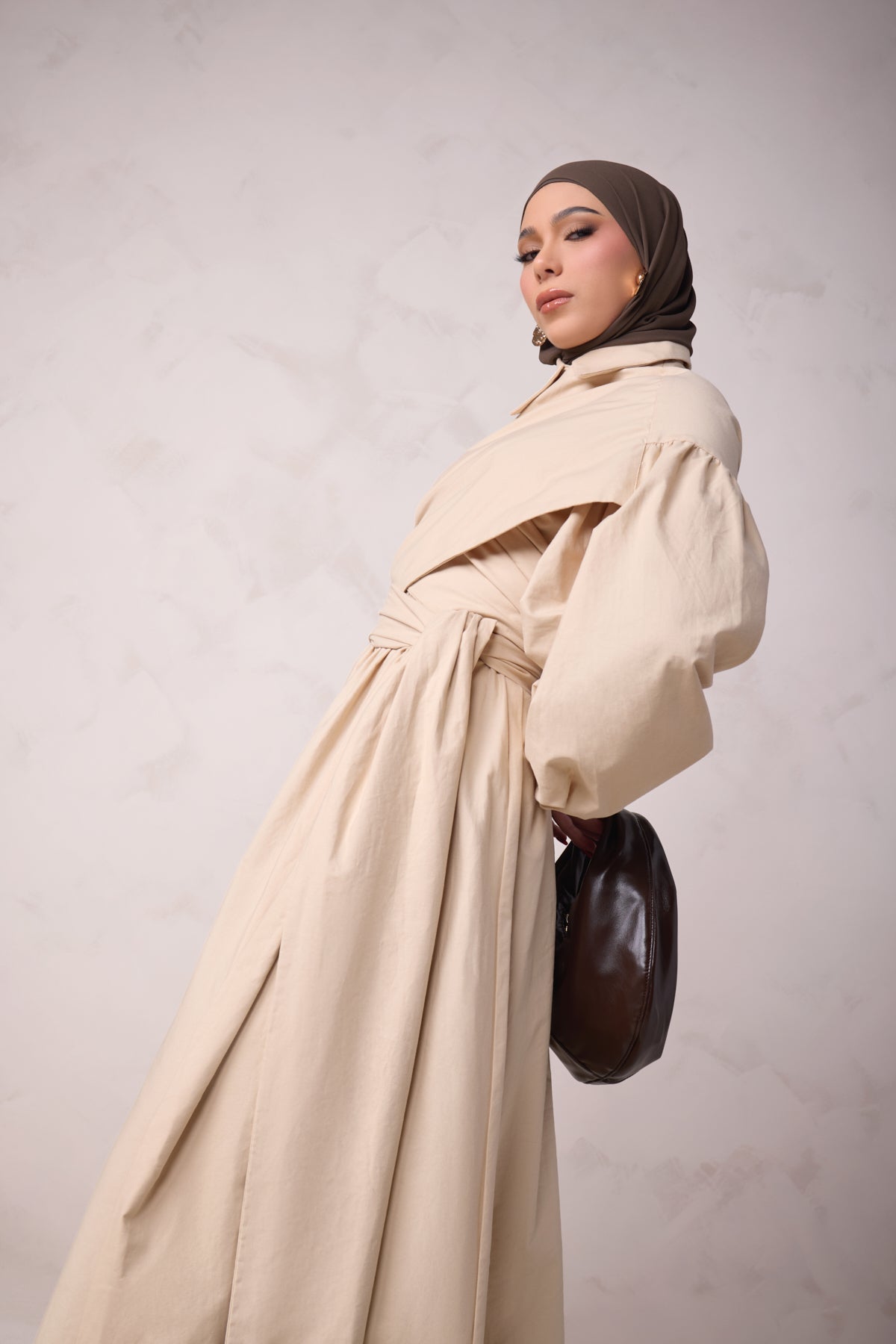 Rahma Tie Wrap Dress - Sand