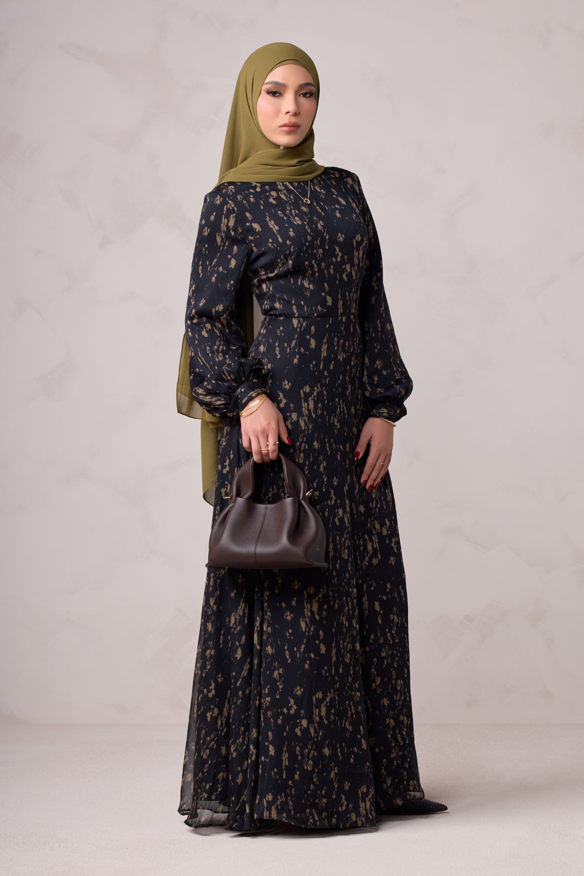 Qamar Long Sleeve Maxi Dress