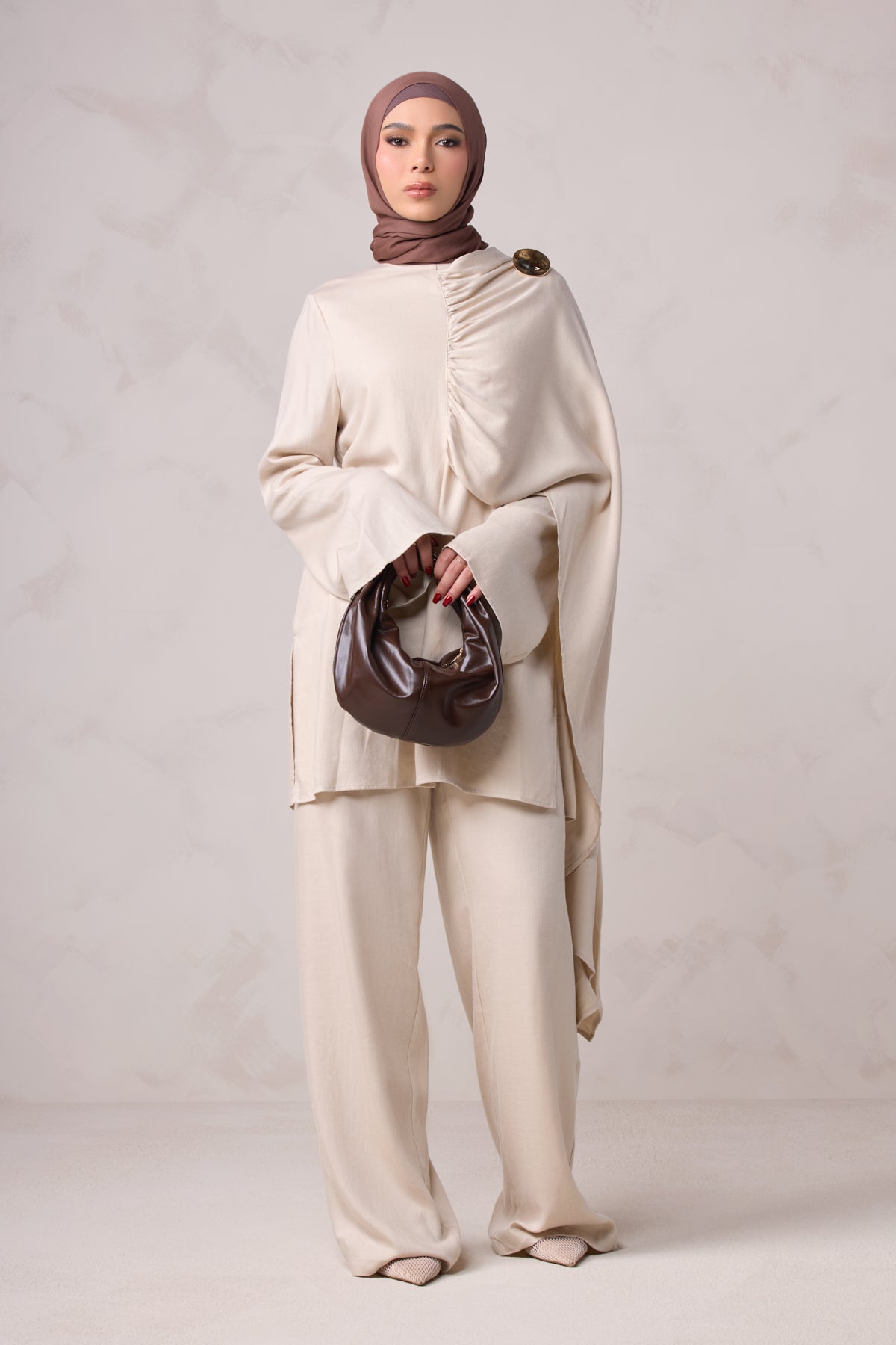 Lauren Cape Tunic - Taupe