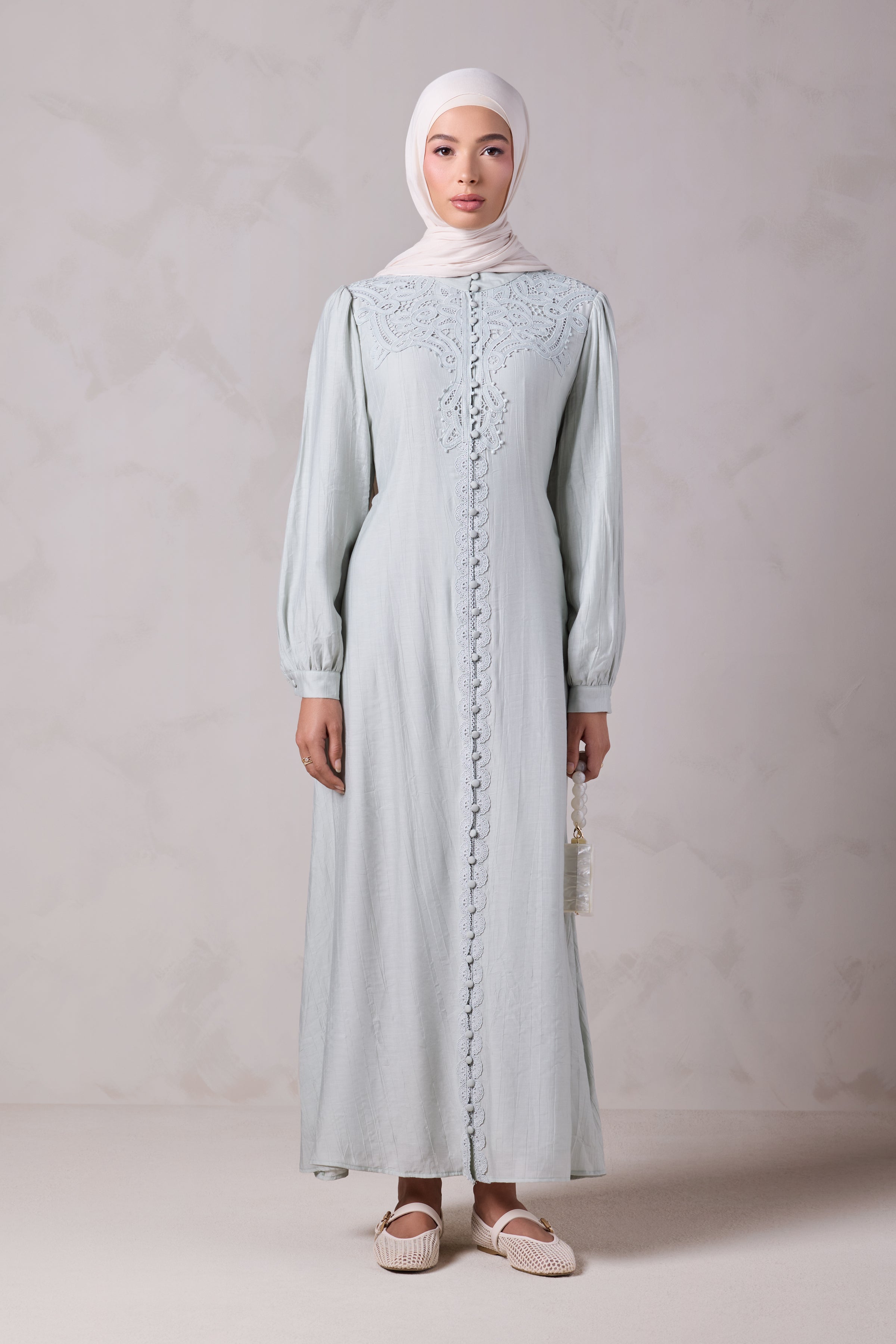Aleena Lace Maxi Dress - Nasmet El Arz