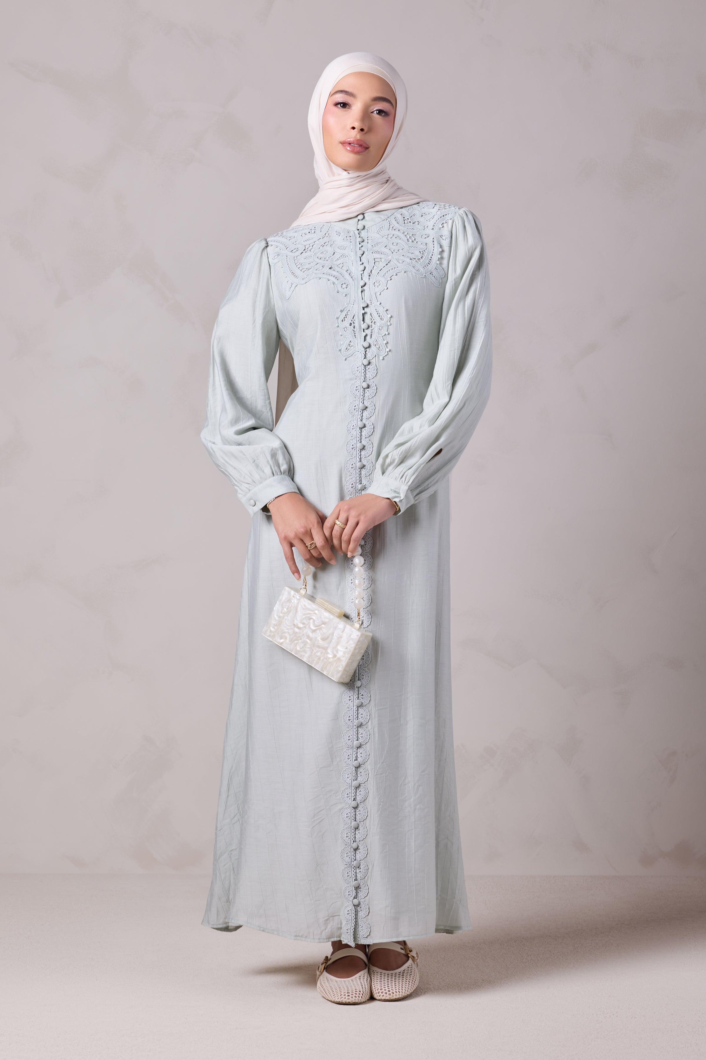 Aleena Lace Maxi Dress - Nasmet El Arz