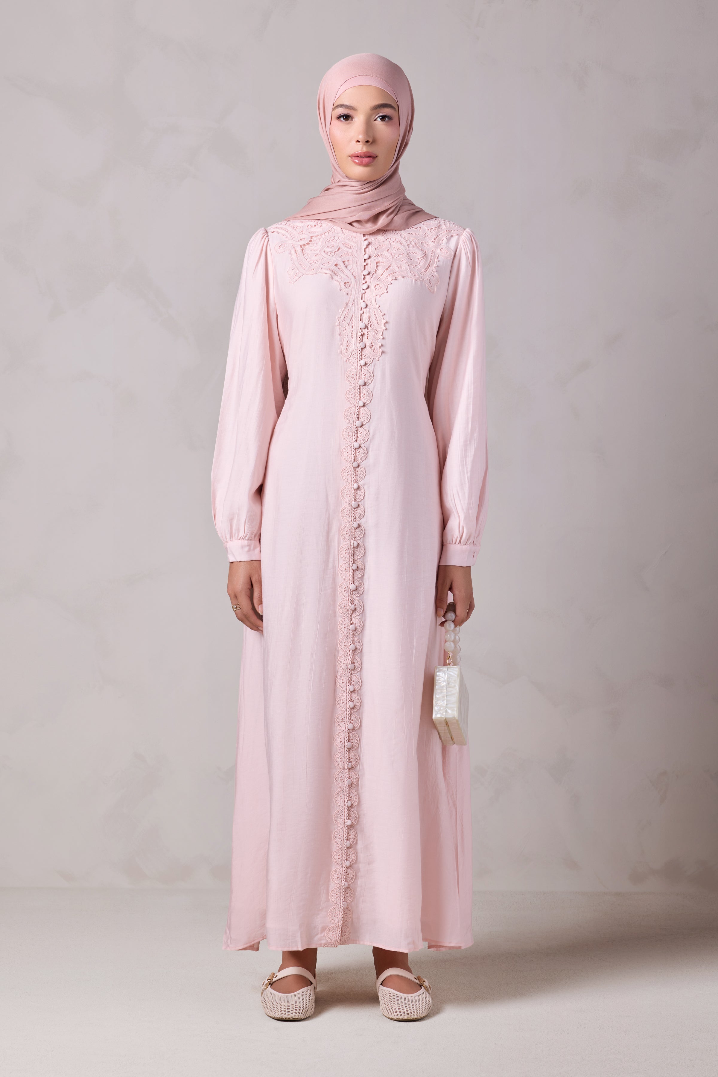 Aleena Lace Maxi Dress - Zahret El Ward