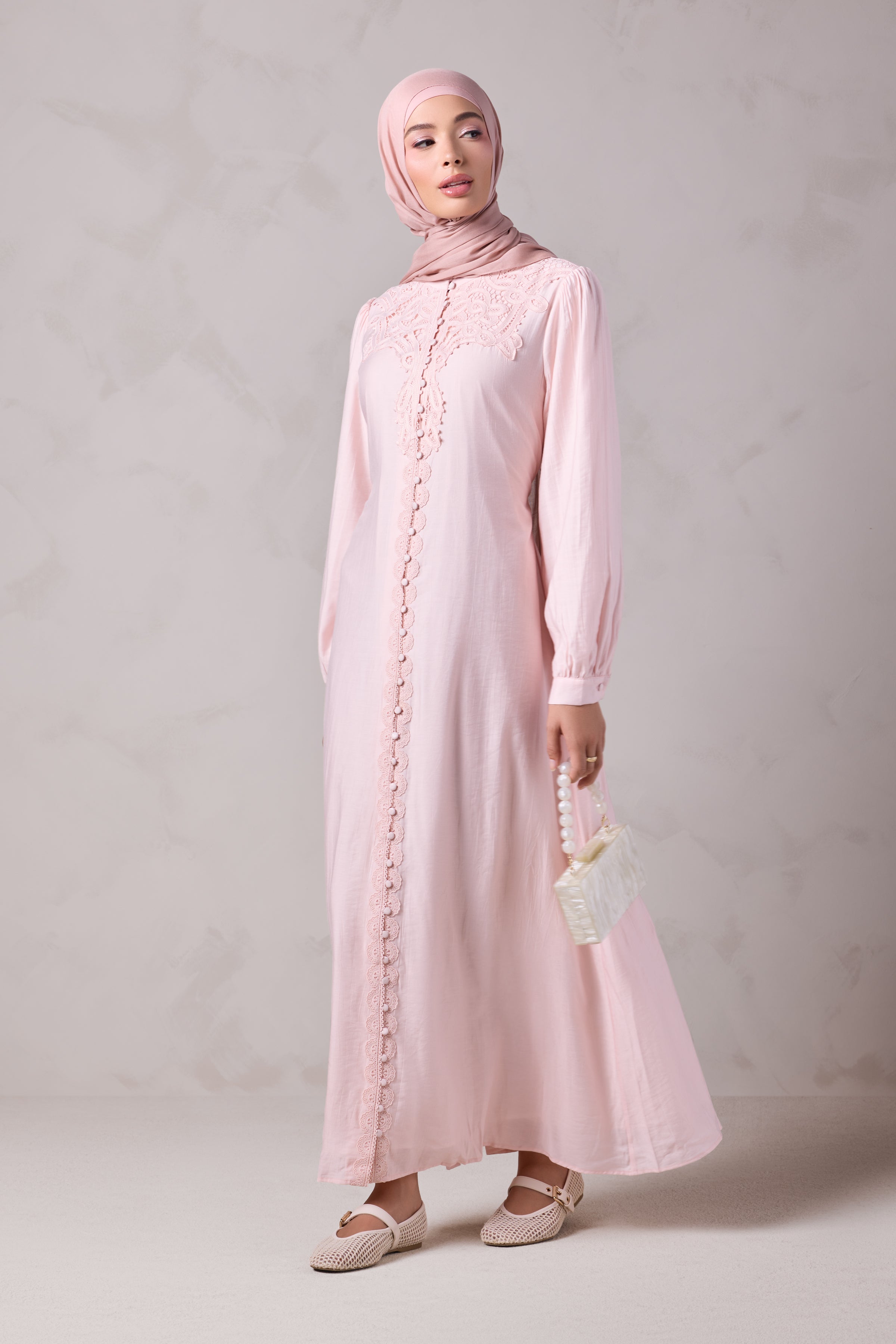 Aleena Lace Maxi Dress - Zahret El Ward