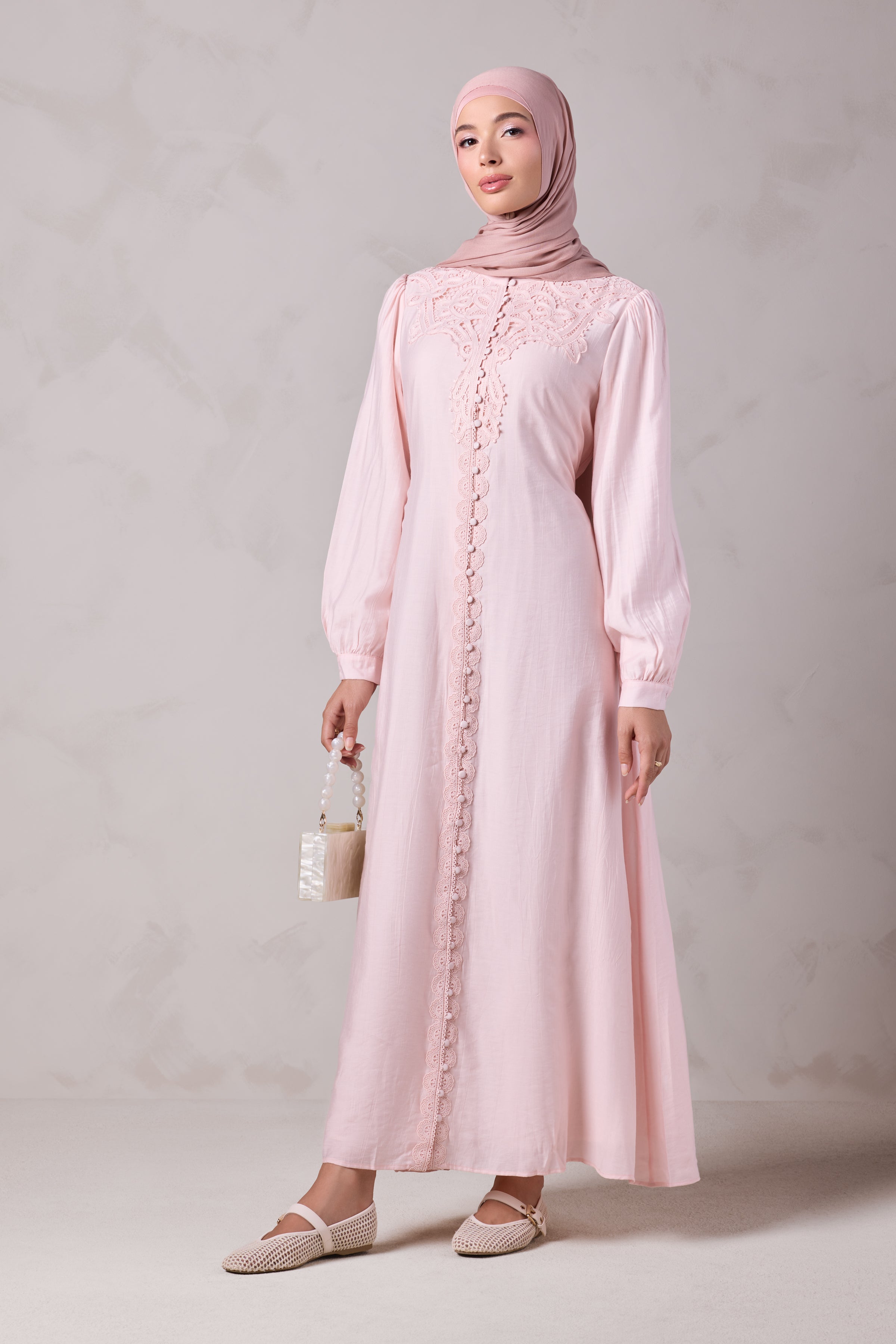 Aleena Lace Maxi Dress - Zahret El Ward