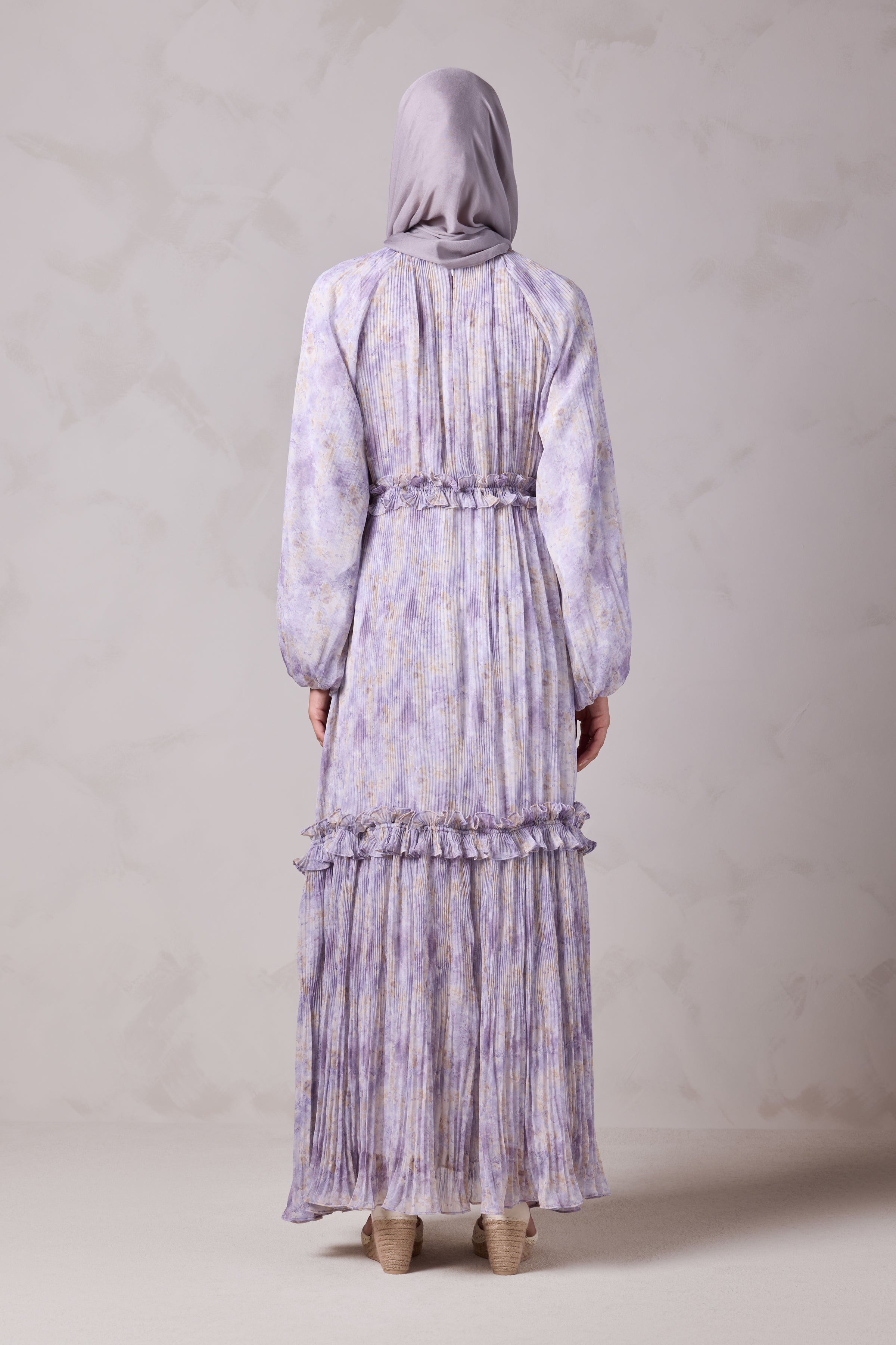 Aiza Pleated Dress - Khuzama Mist