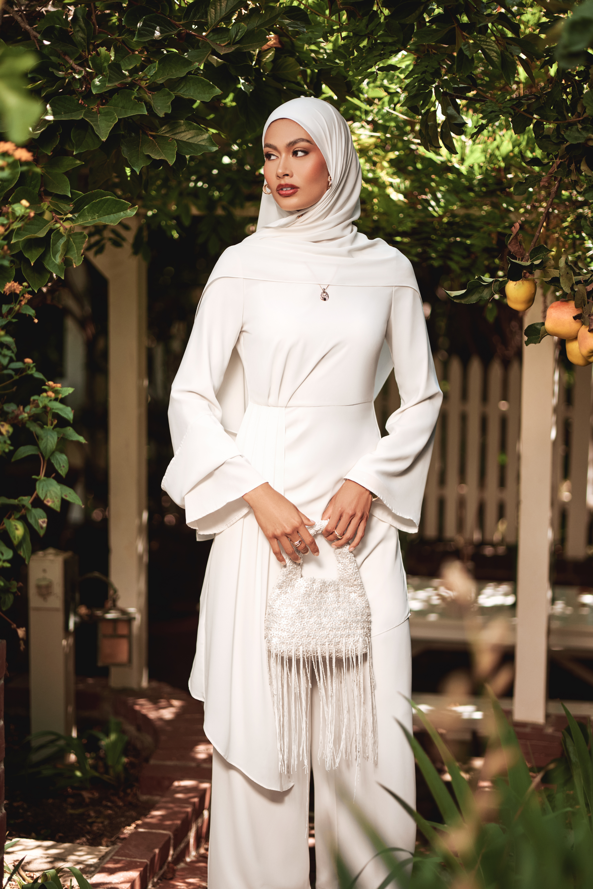 Nada Asymmetrical Tunic & Pant Set - Off White