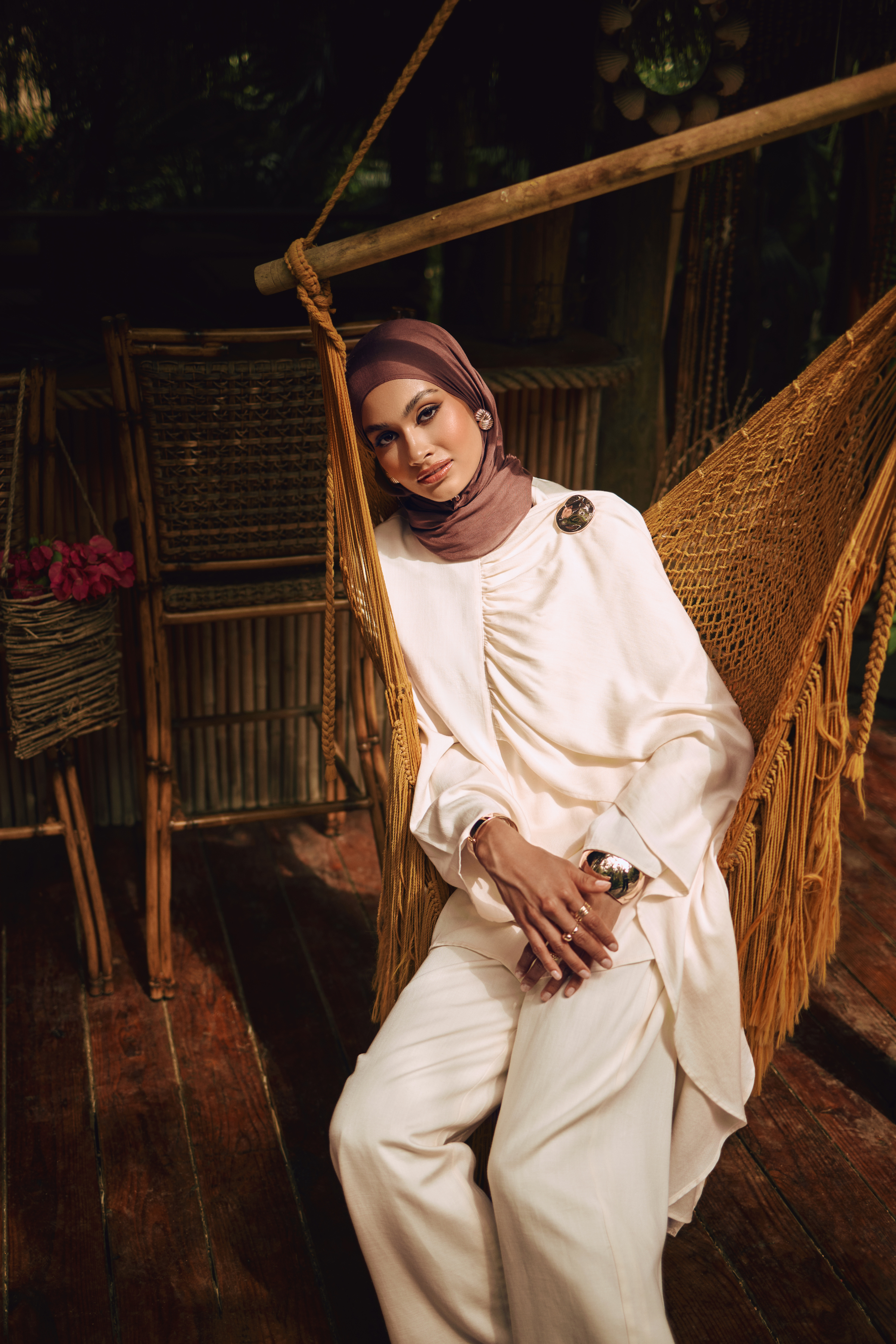 Lauren Cape Tunic - Cream