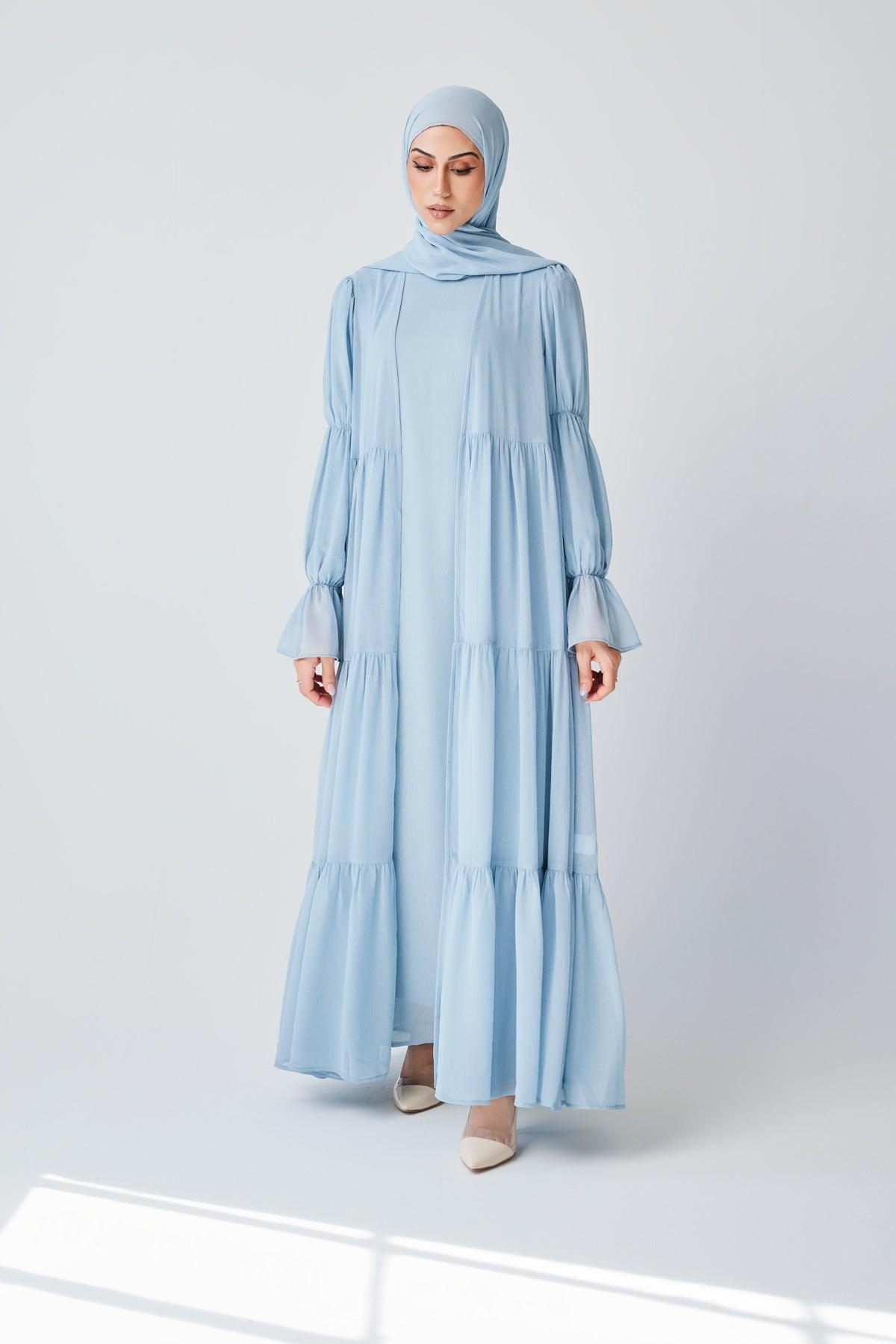 Bohemian Abaya Set - Marine