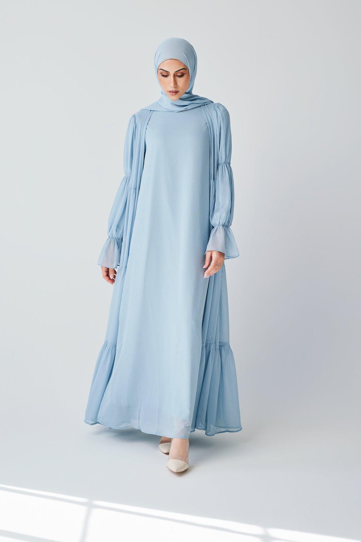 Bohemian Abaya Set - Marine