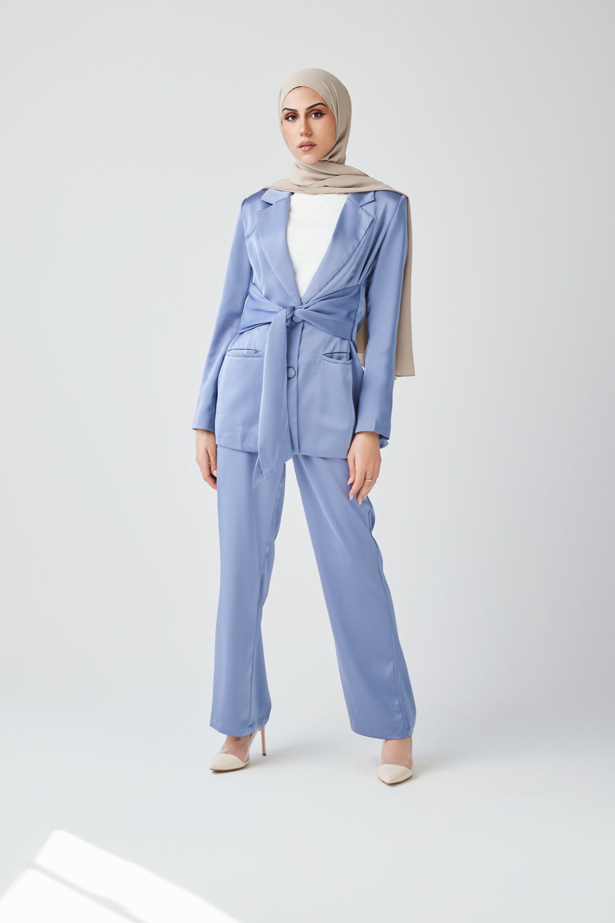 Adele Tie Waist Blazer - Jade