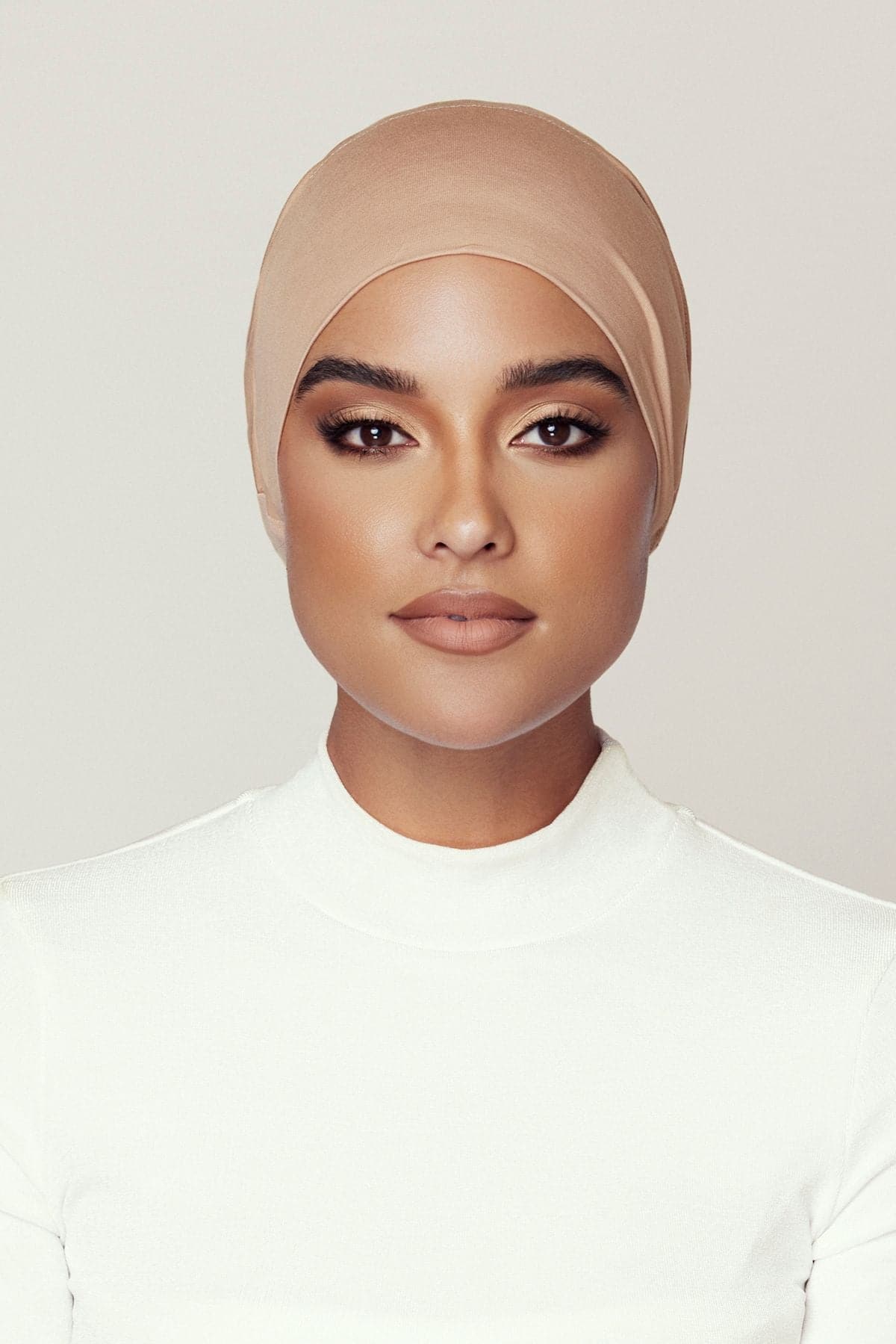 Aria Mesh Tie Back Undercap- Caramel - Zahraa The Label