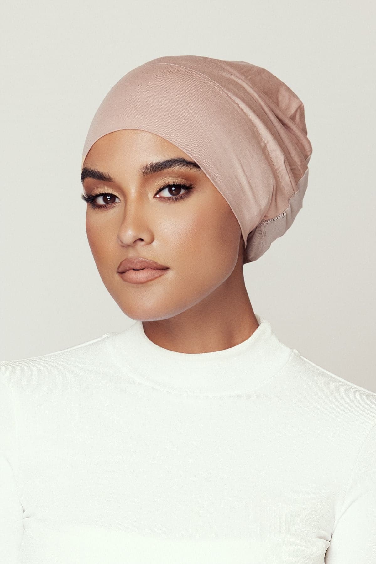Aria Mesh Tie Back Undercap- Oat - Zahraa The Label