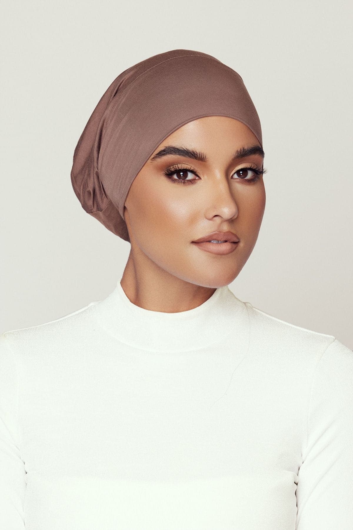 Aria Mesh Tie Back Undercap- Walnut - Zahraa The Label