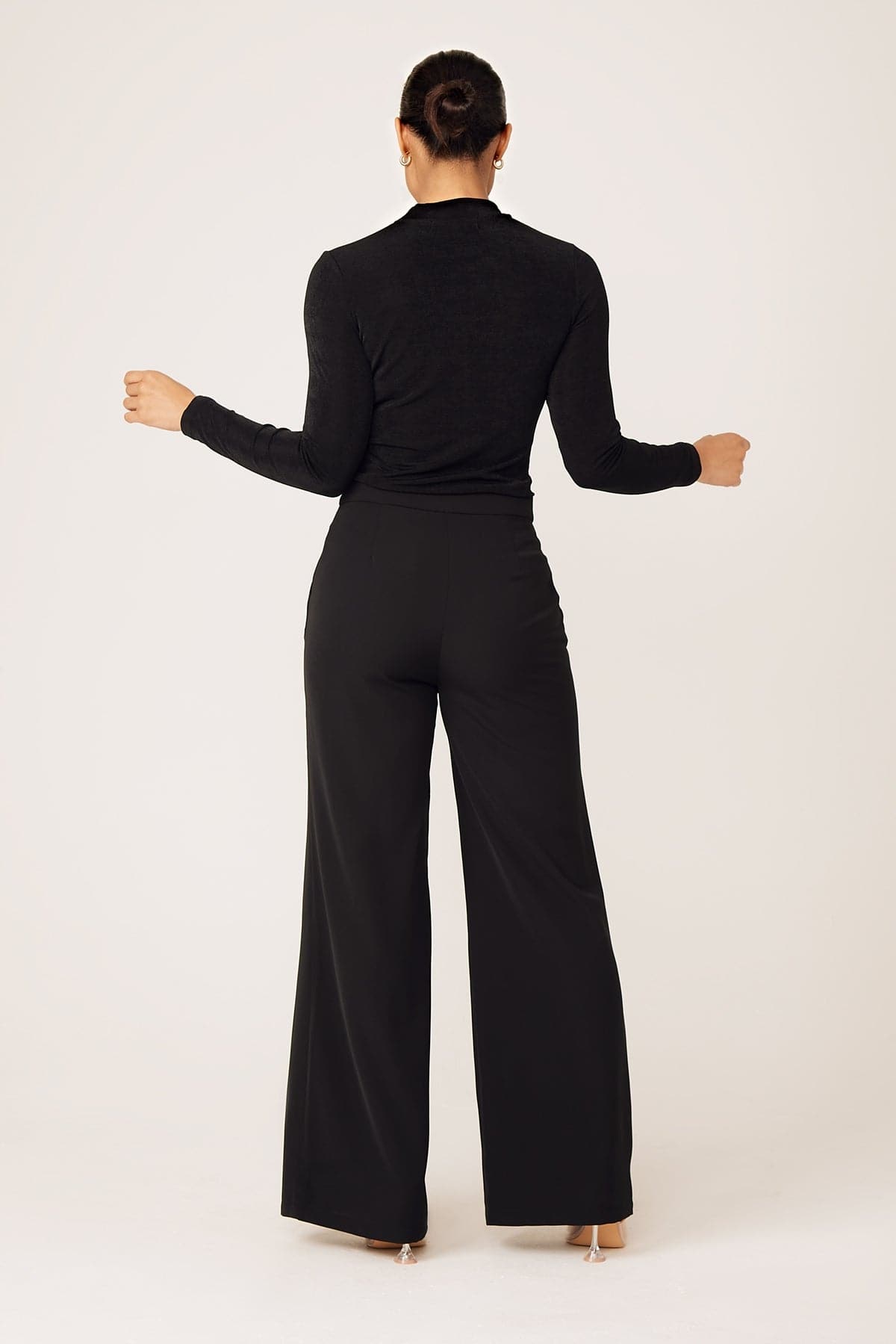 Camile Long Sleeve Body Shirt- Black - Zahraa The Label