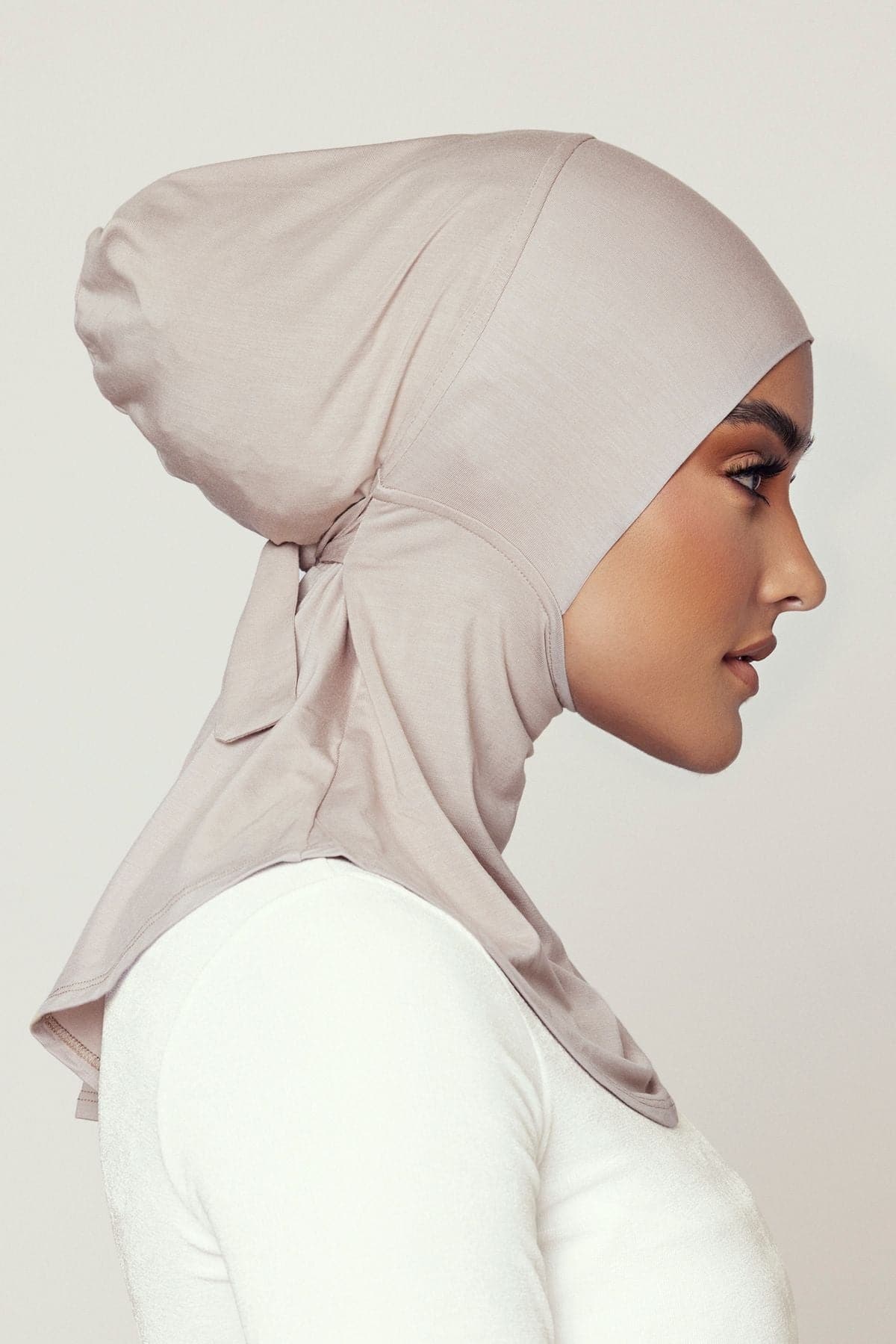 Lila Neck Cover Hijab-Bone - Zahraa The Label