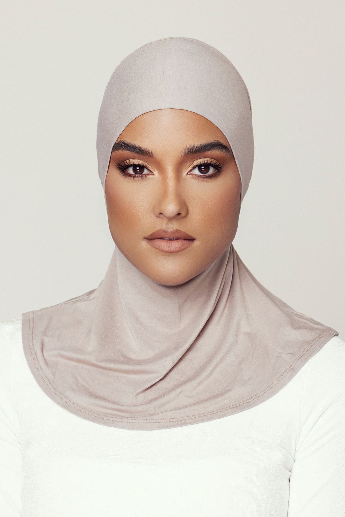 Lila Neck Cover Hijab-Bone - Zahraa The Label