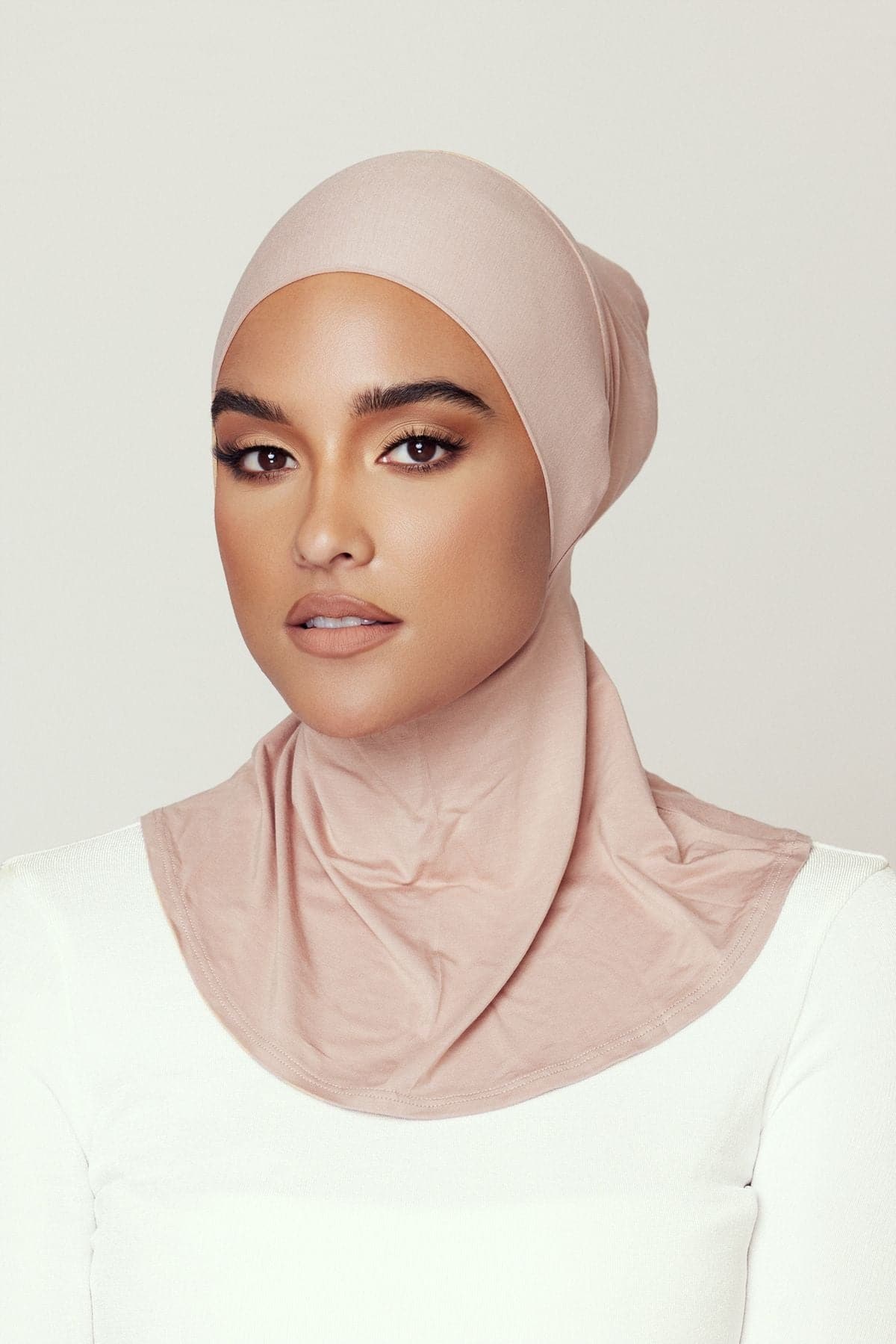 Lila Neck Cover Hijab-Oat - Zahraa The Label