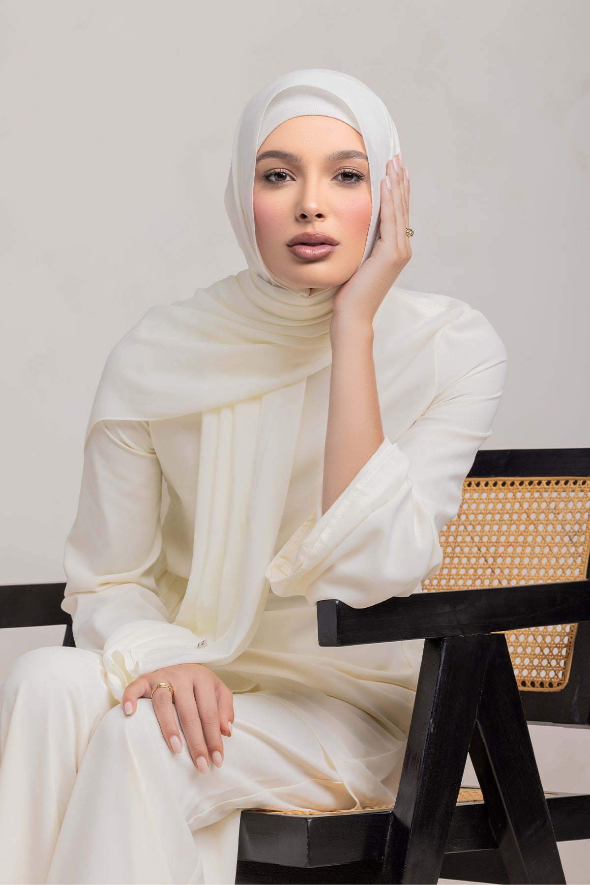Nada Matching Hijab - Off White