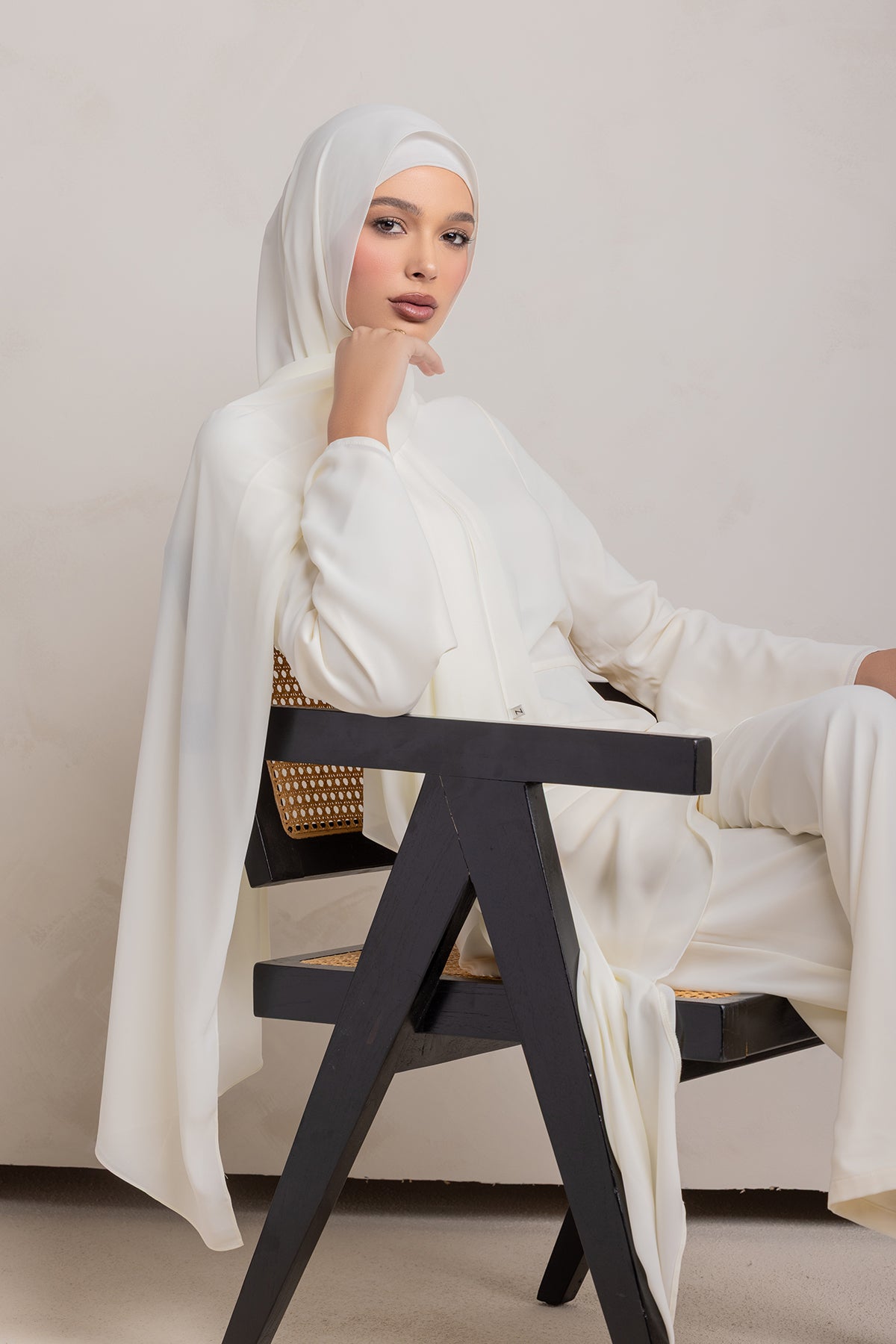 Nada Matching Hijab - Off White - 1