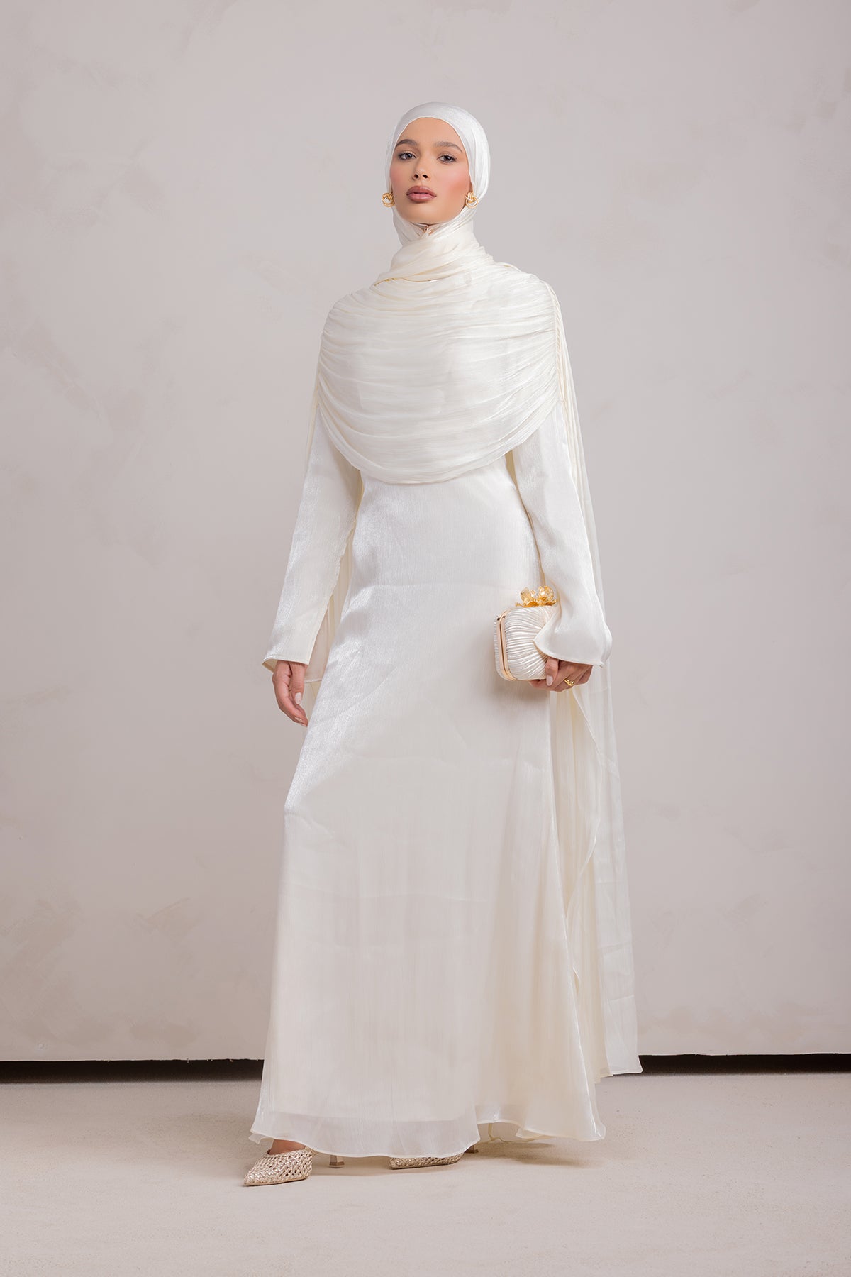 Muna Cape Gown - Ivory