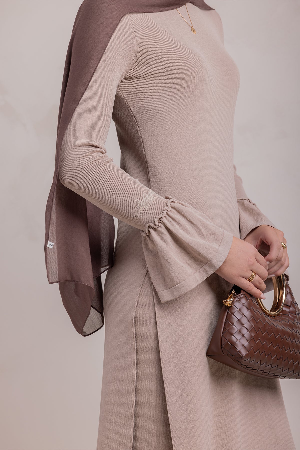 Yusra Knit Pant- Taupe