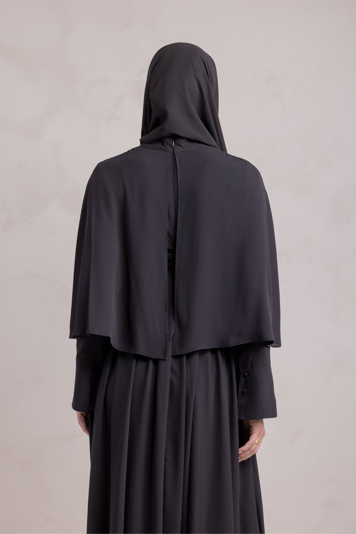 Fayruz Cape Maxi Dress - Black