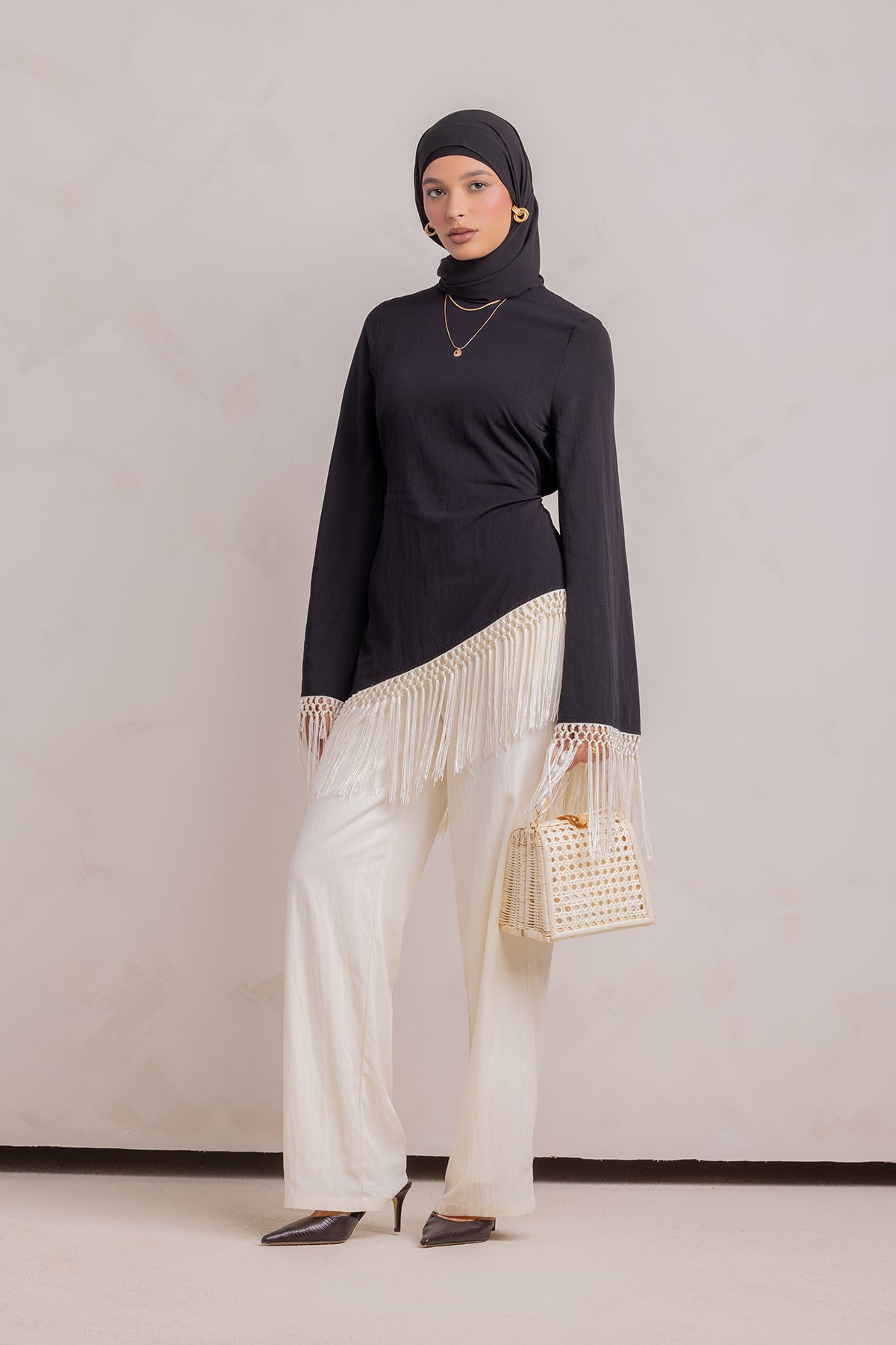 Batoul Pant - Cream - 8