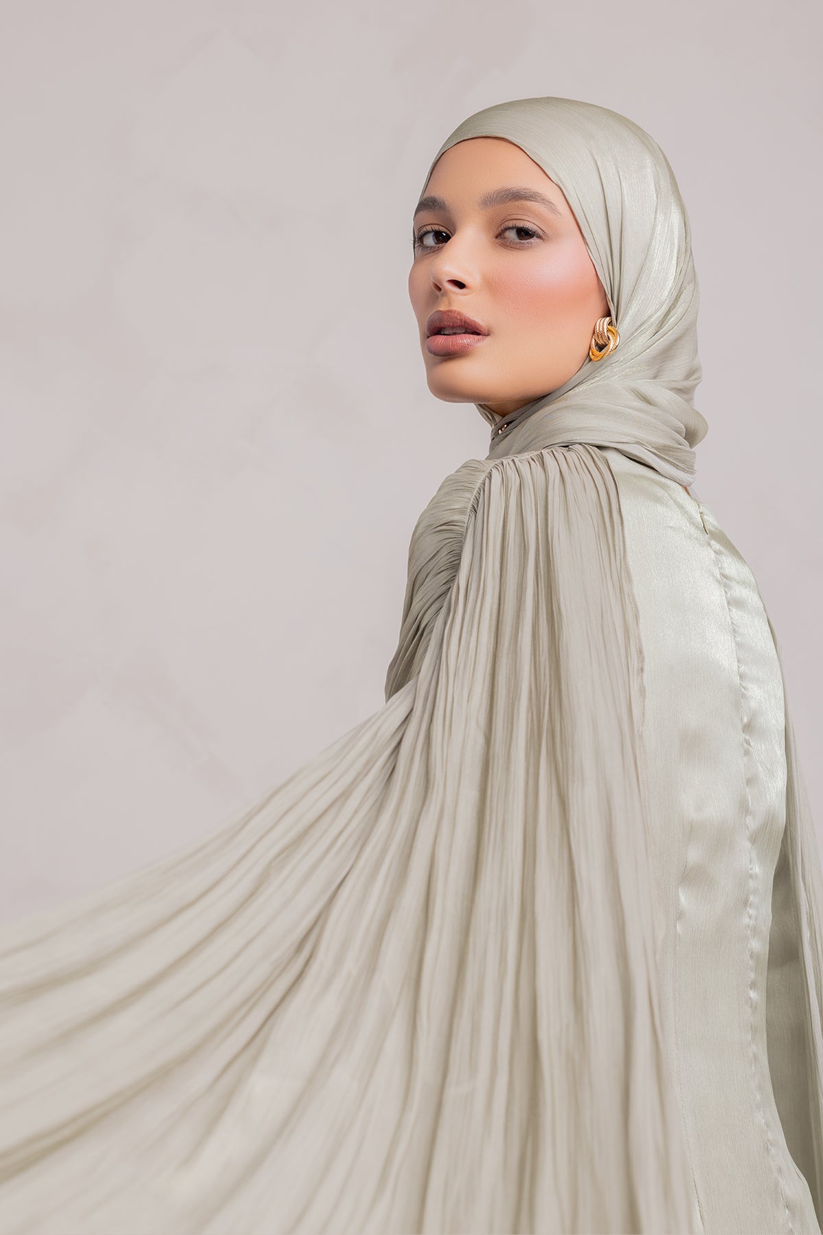 Muna Cape Gown - Eucalyptus Veil