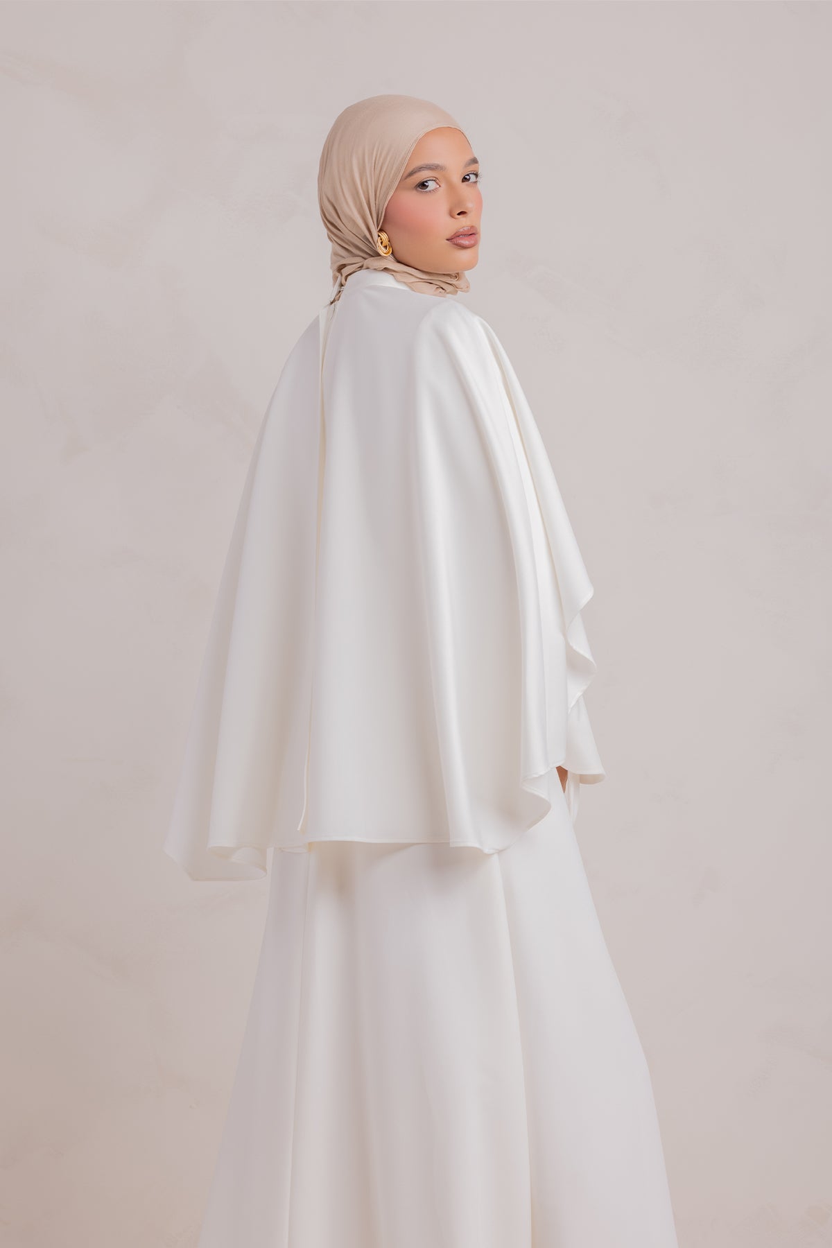 Ari Cape Maxi Gown - Off White