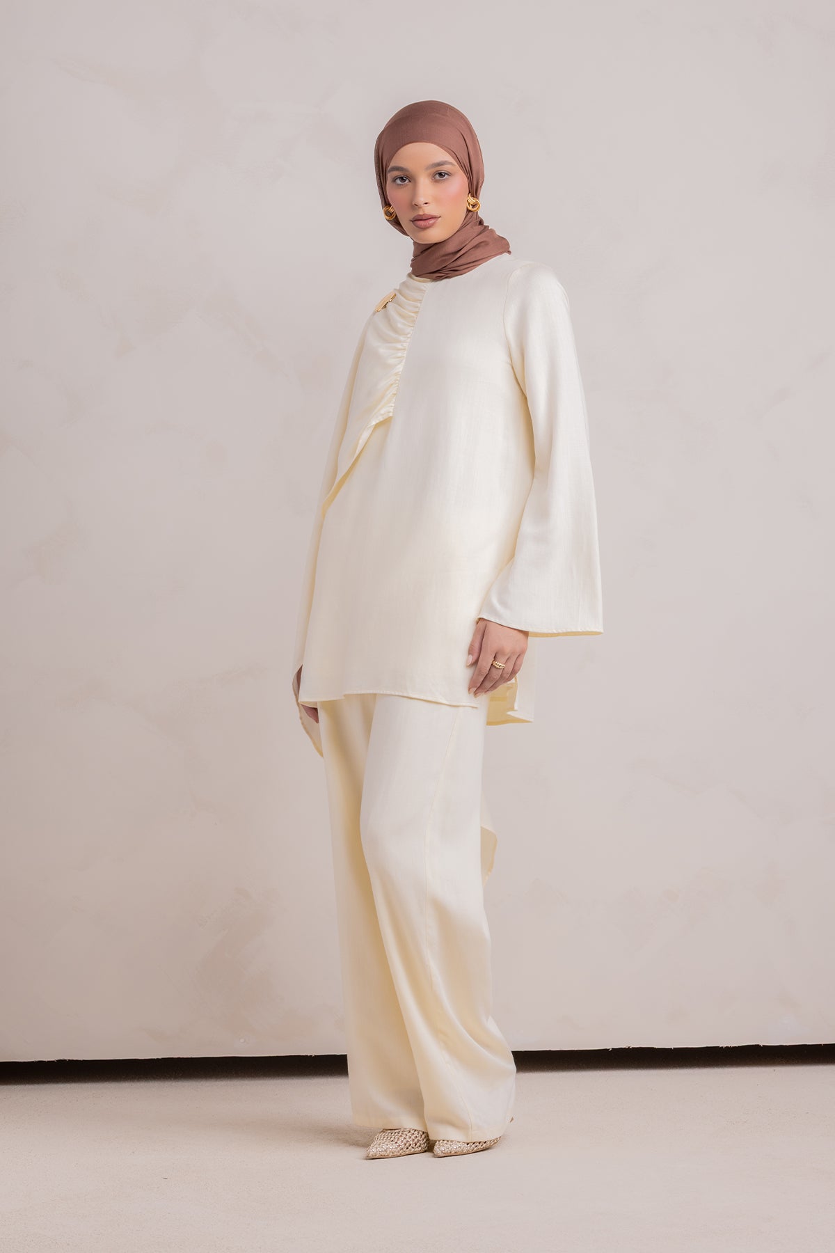 Lauren Cape Tunic - Cream