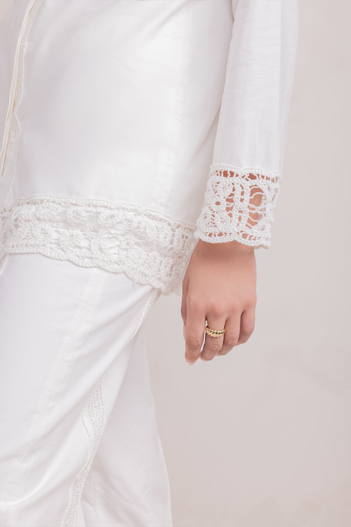 Zara Crochet Tunic - White