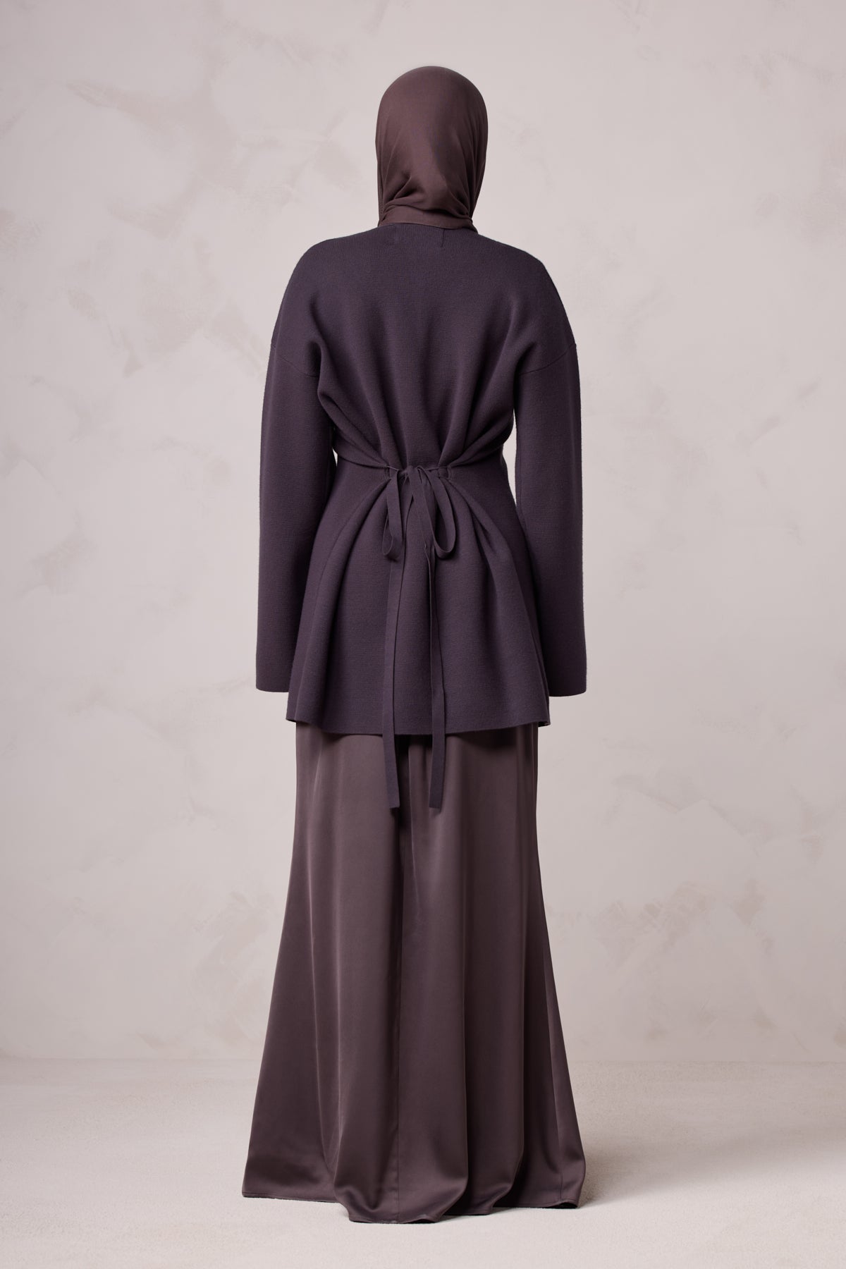 Isabella Matching Knit Satin Set