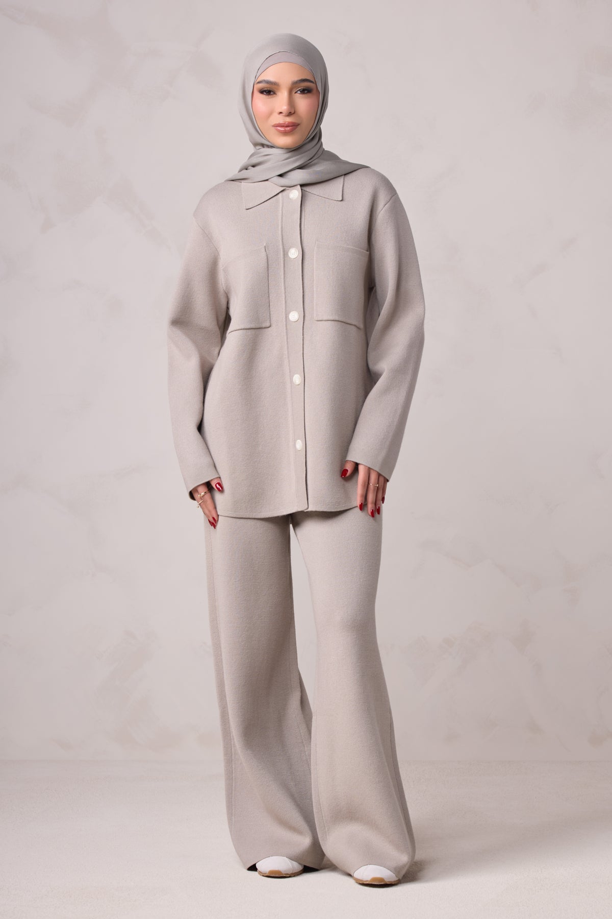 Hanan Knit Matching Set - Oatmeal