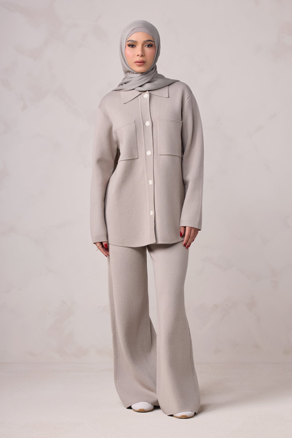 Hanan Knit Matching Set - Oatmeal