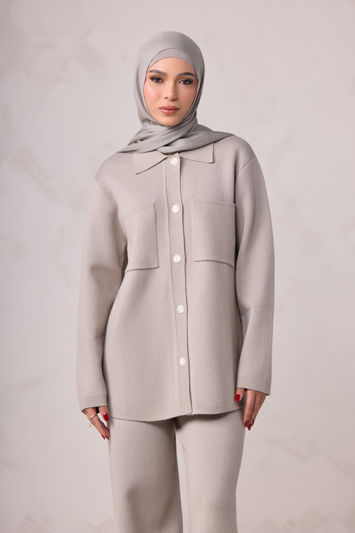 Hanan Knit Matching Set - Oatmeal