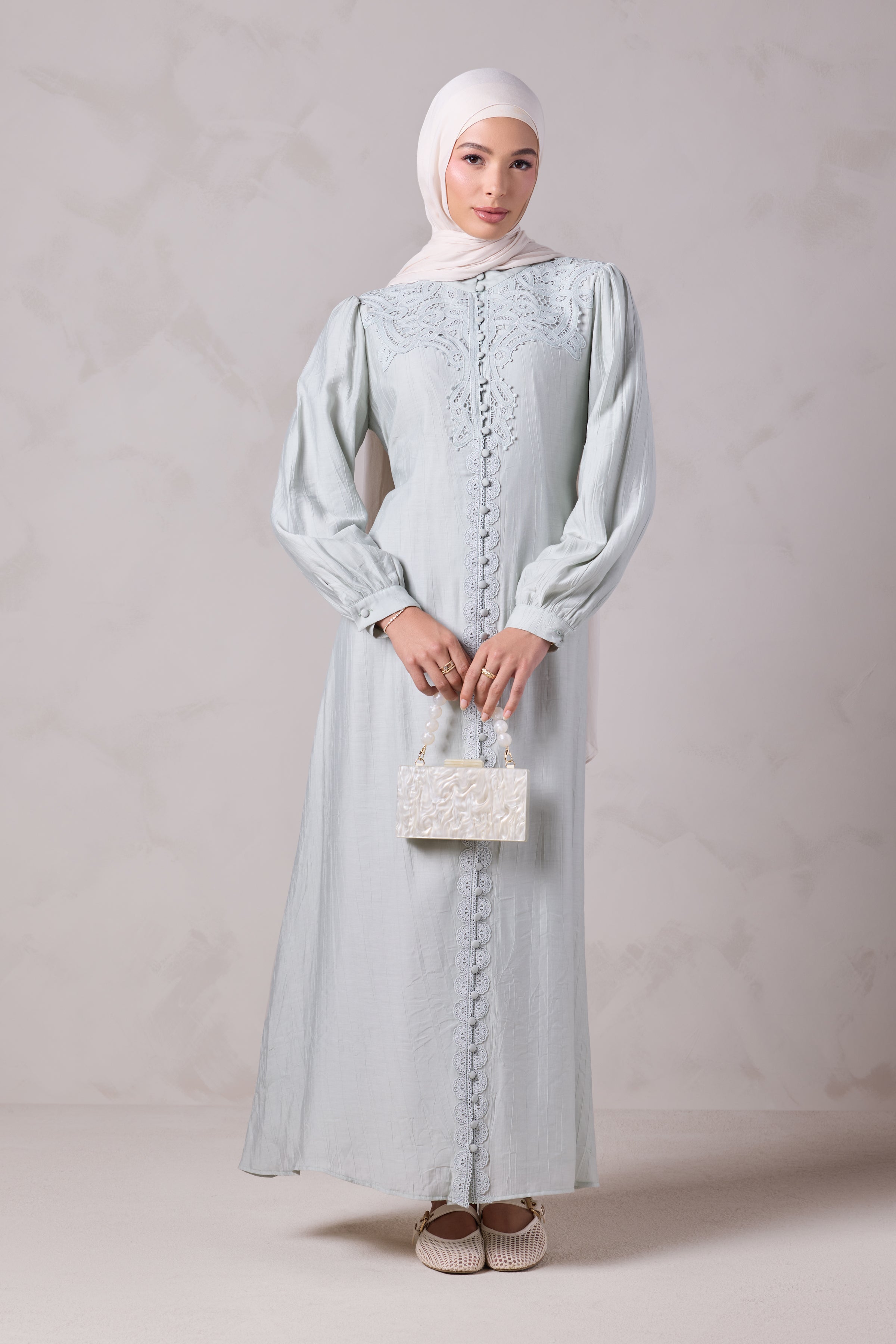Aleena Lace Maxi Dress - Nasmet El Arz