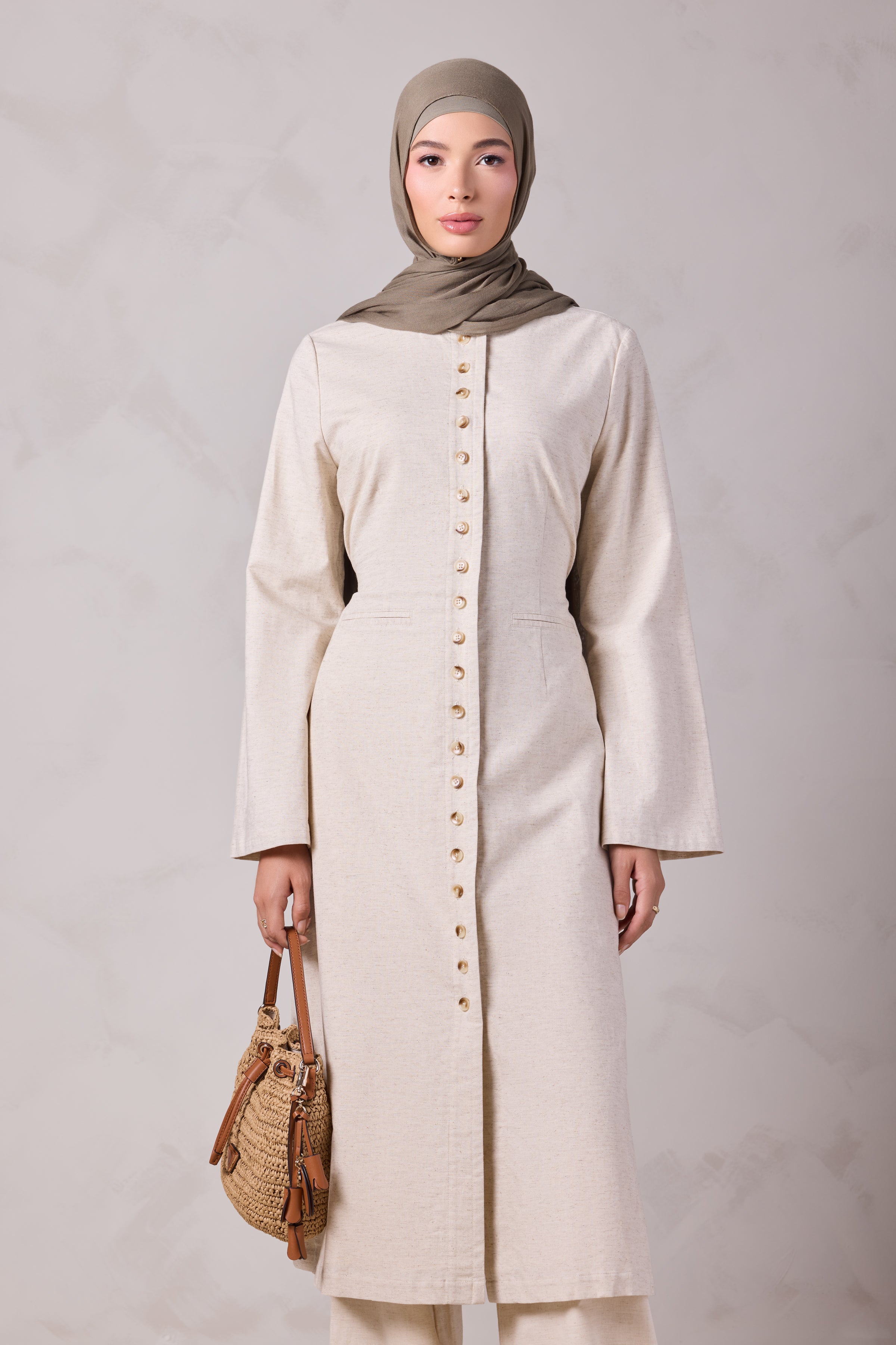 Tasneem Linen Top and Pant Set - Raml Lubnan