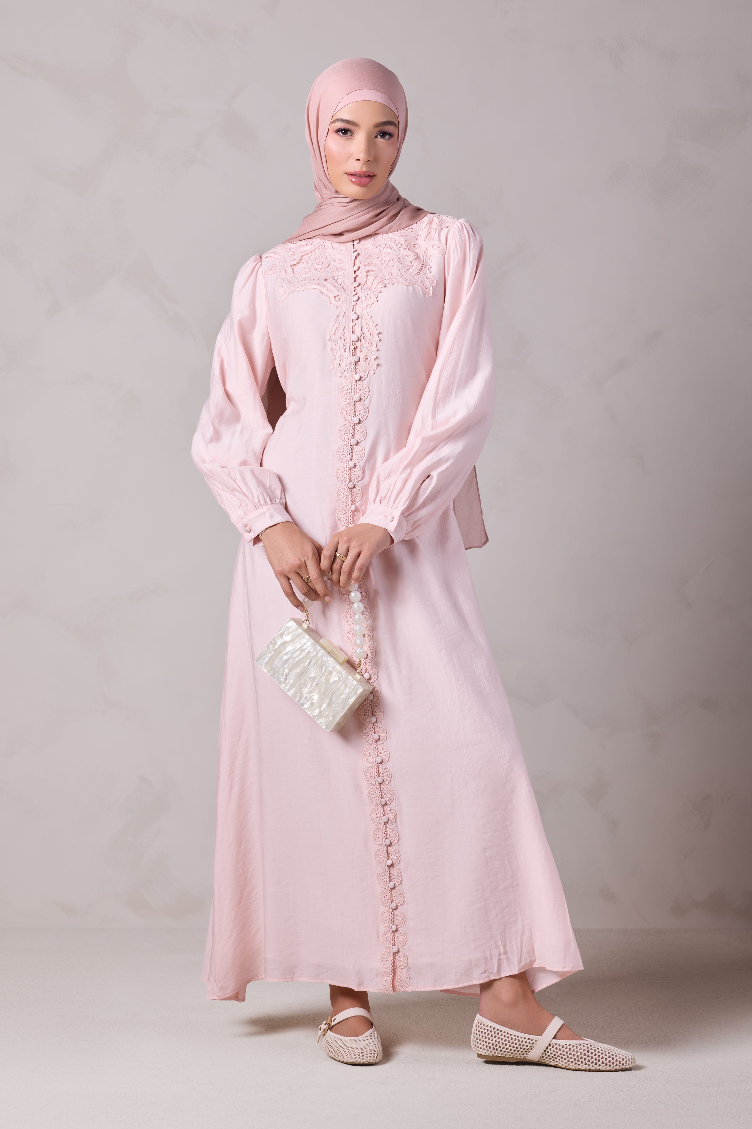 Aleena Lace Maxi Dress - Zahret El Ward