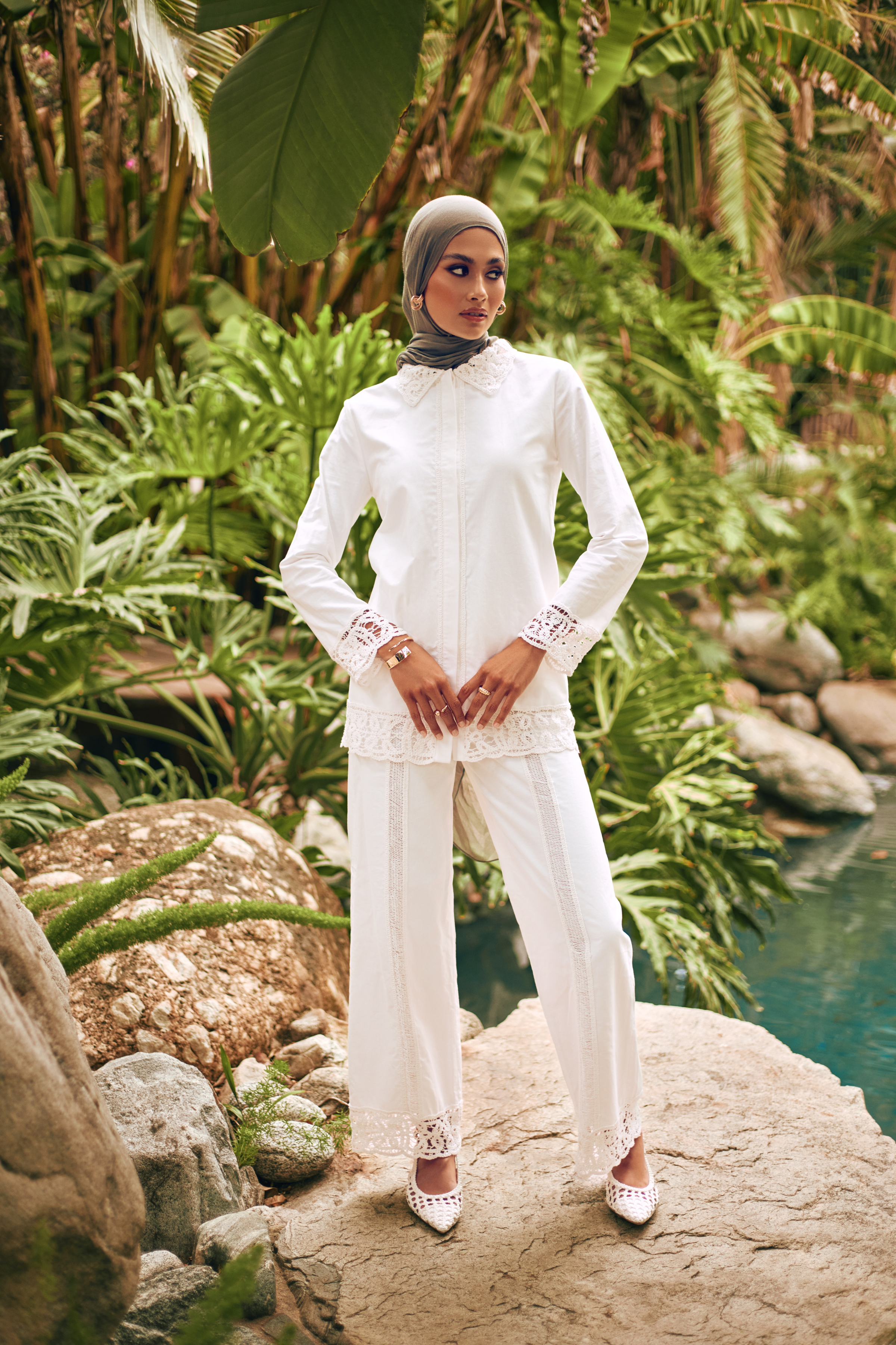 Zara Crochet Tunic - White - 2