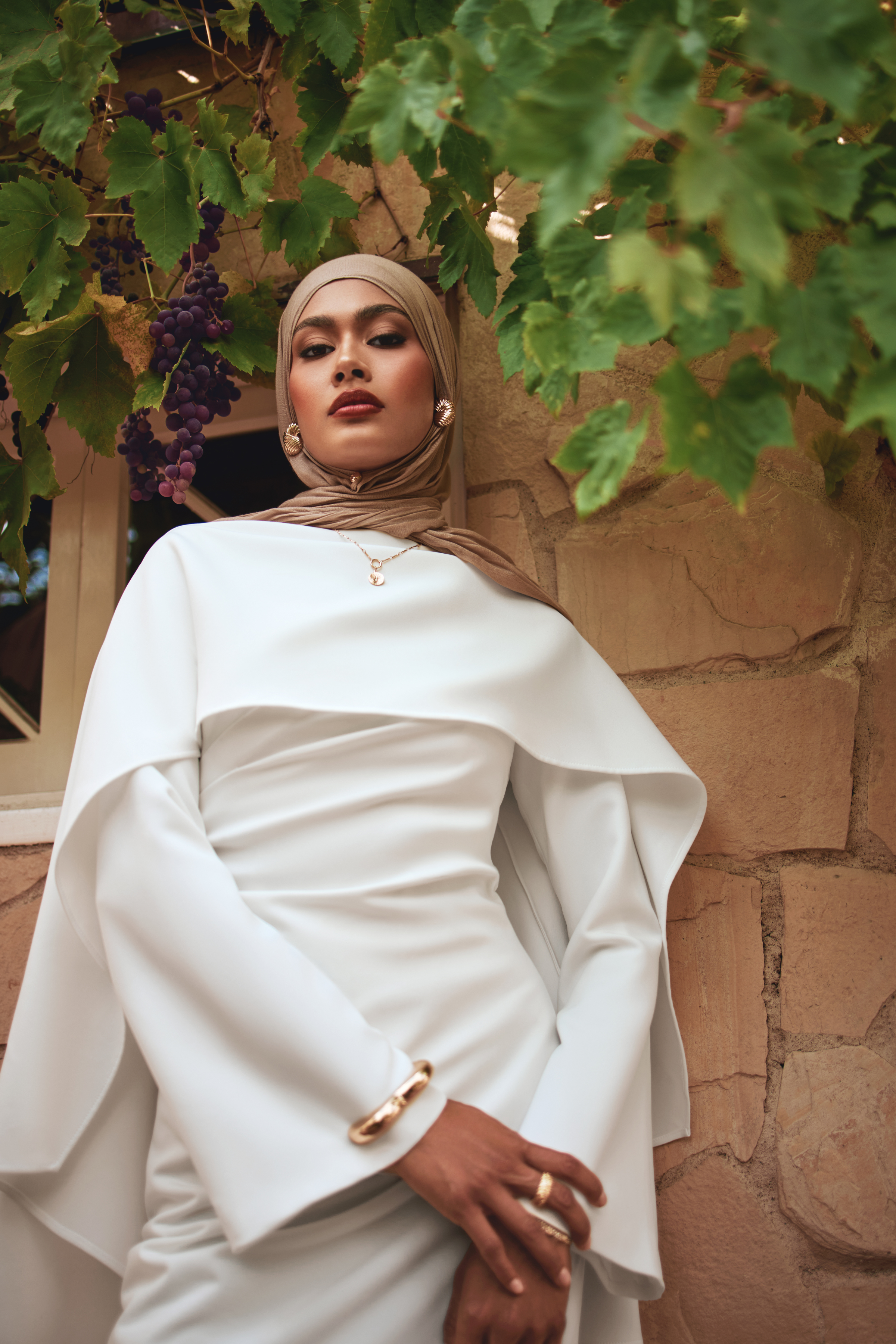 Meyah Synched Cape Top - Off White - 11