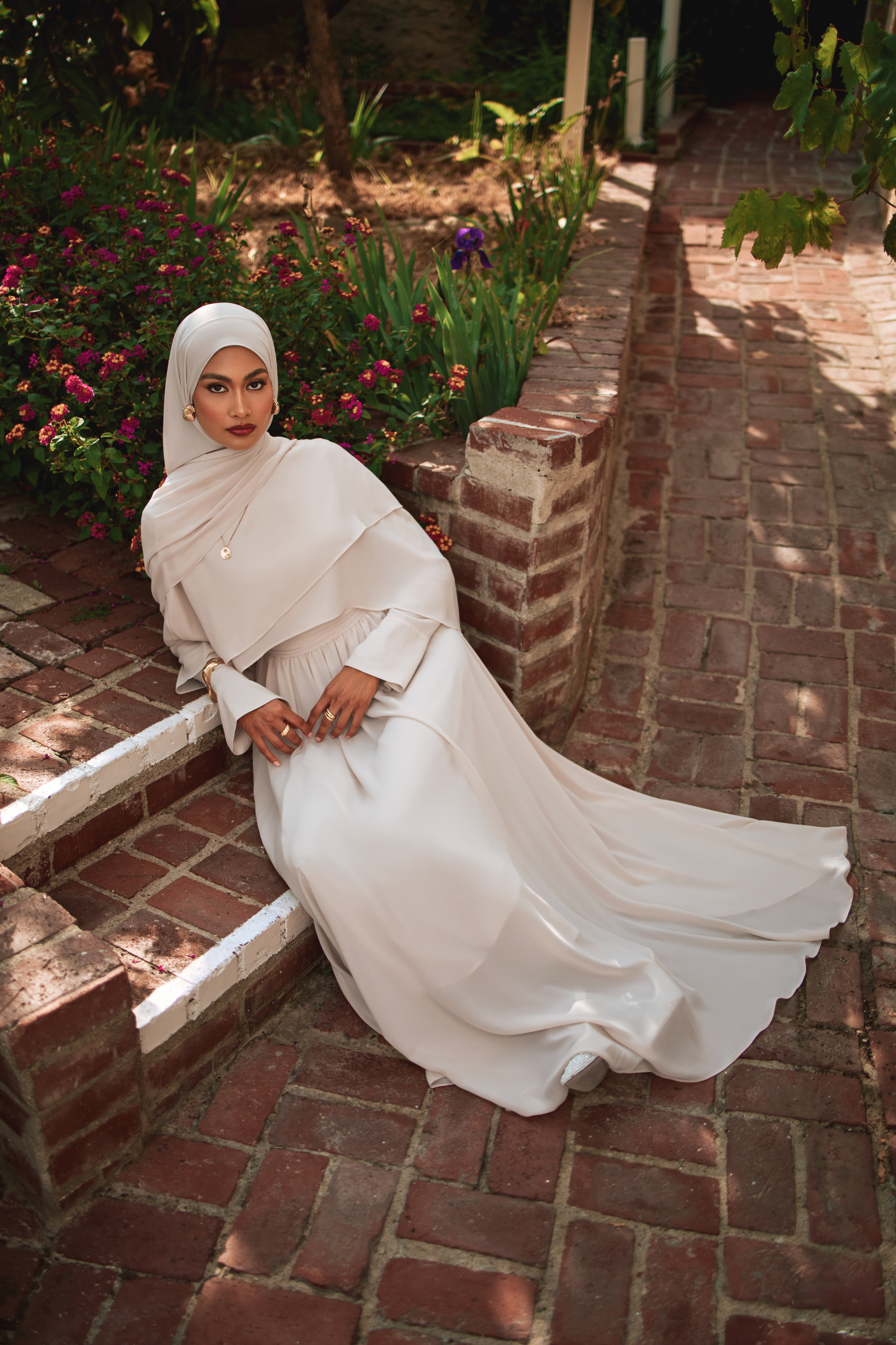 Fayruz Cape Maxi Dress - Noor Sand