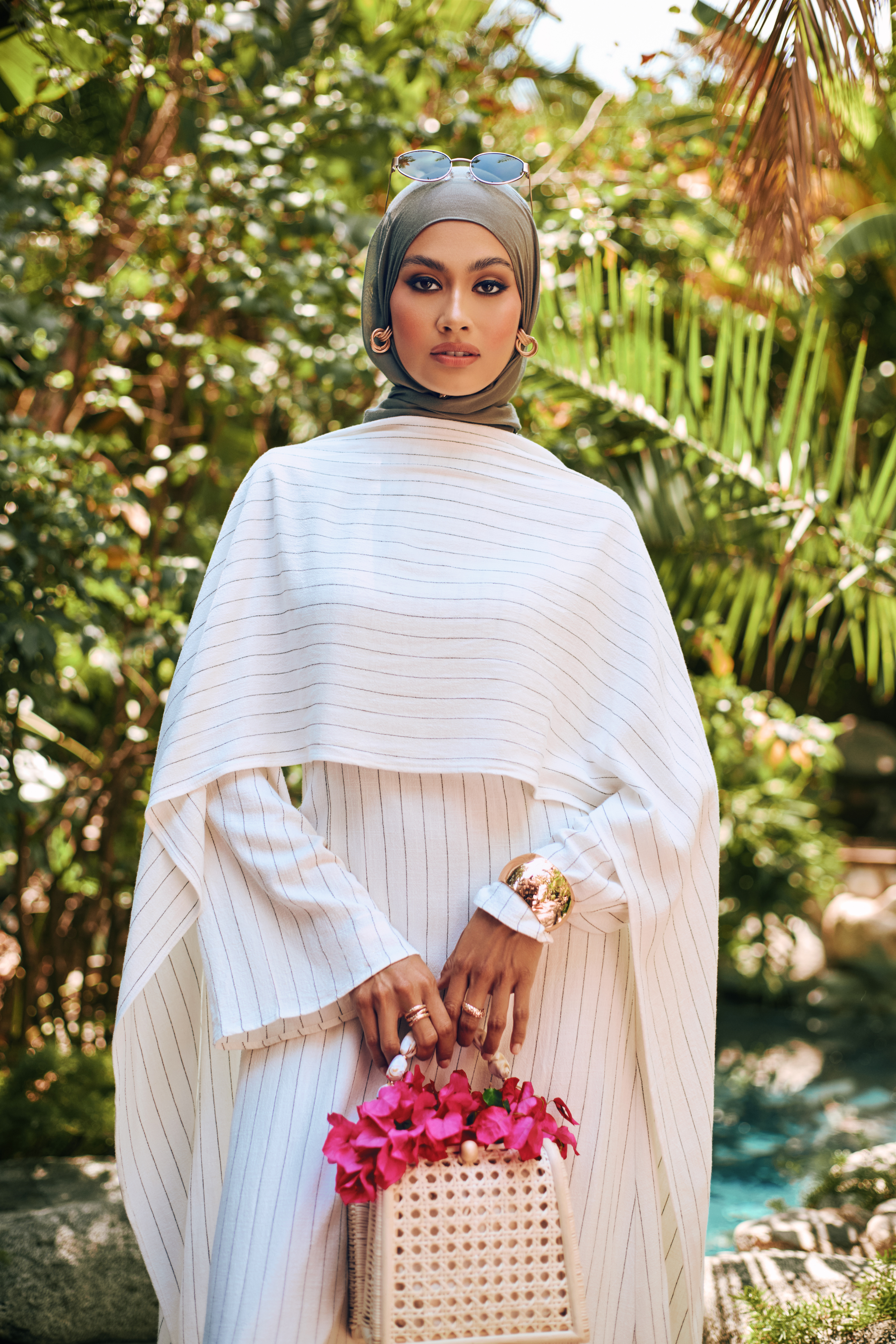 Huda Everyday Cape Dress - Oasis